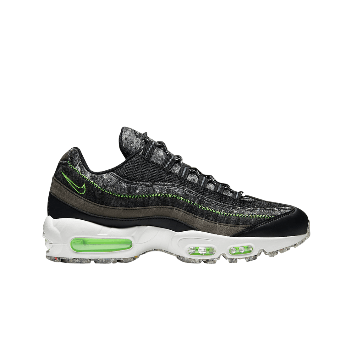 CV6899-001 Nike Air Max 95 Recycled Wool Pack Black Electric Green
