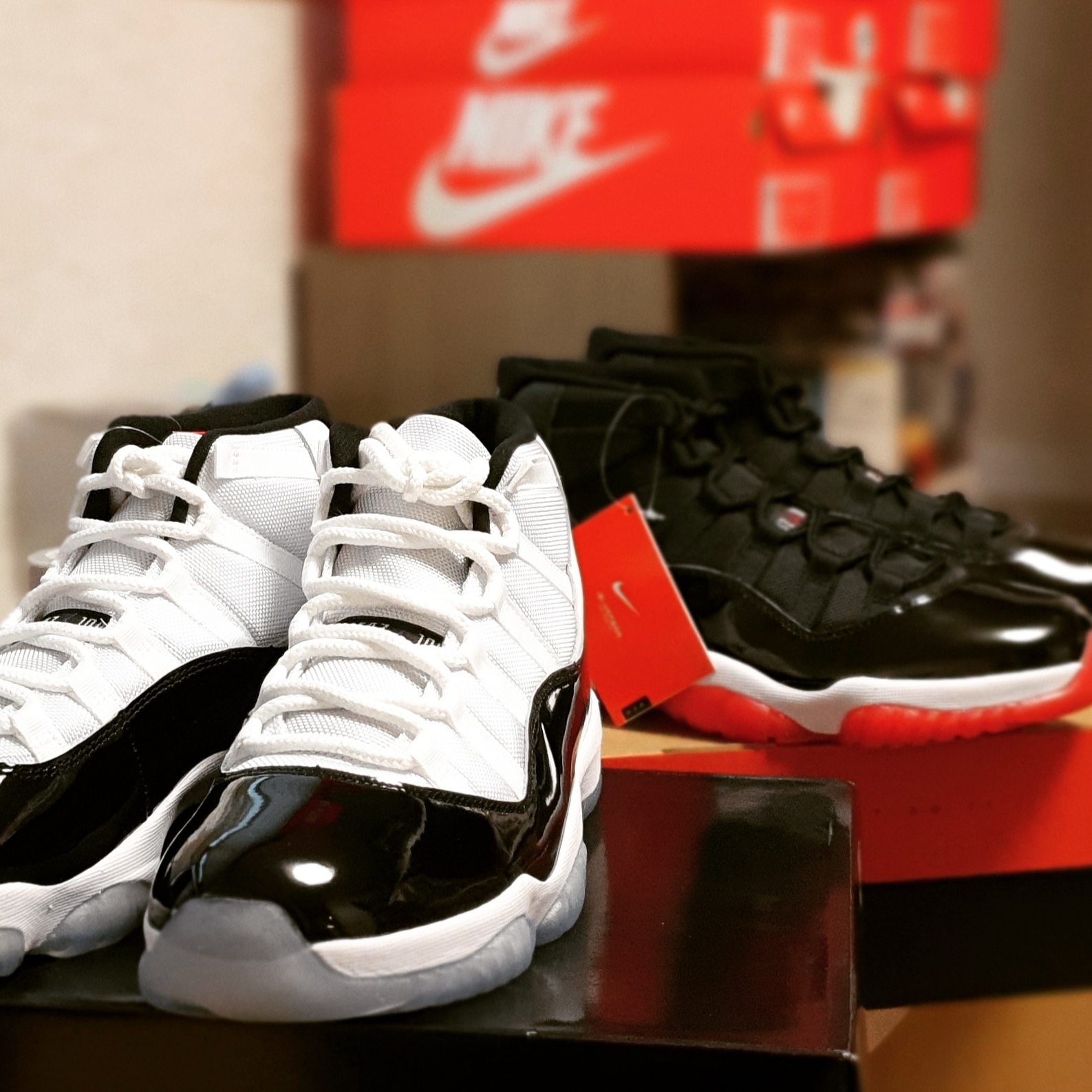 Jordan 11 Retro Concord 2018, Jordan 11 Retro Bred 2019 착용 스타일