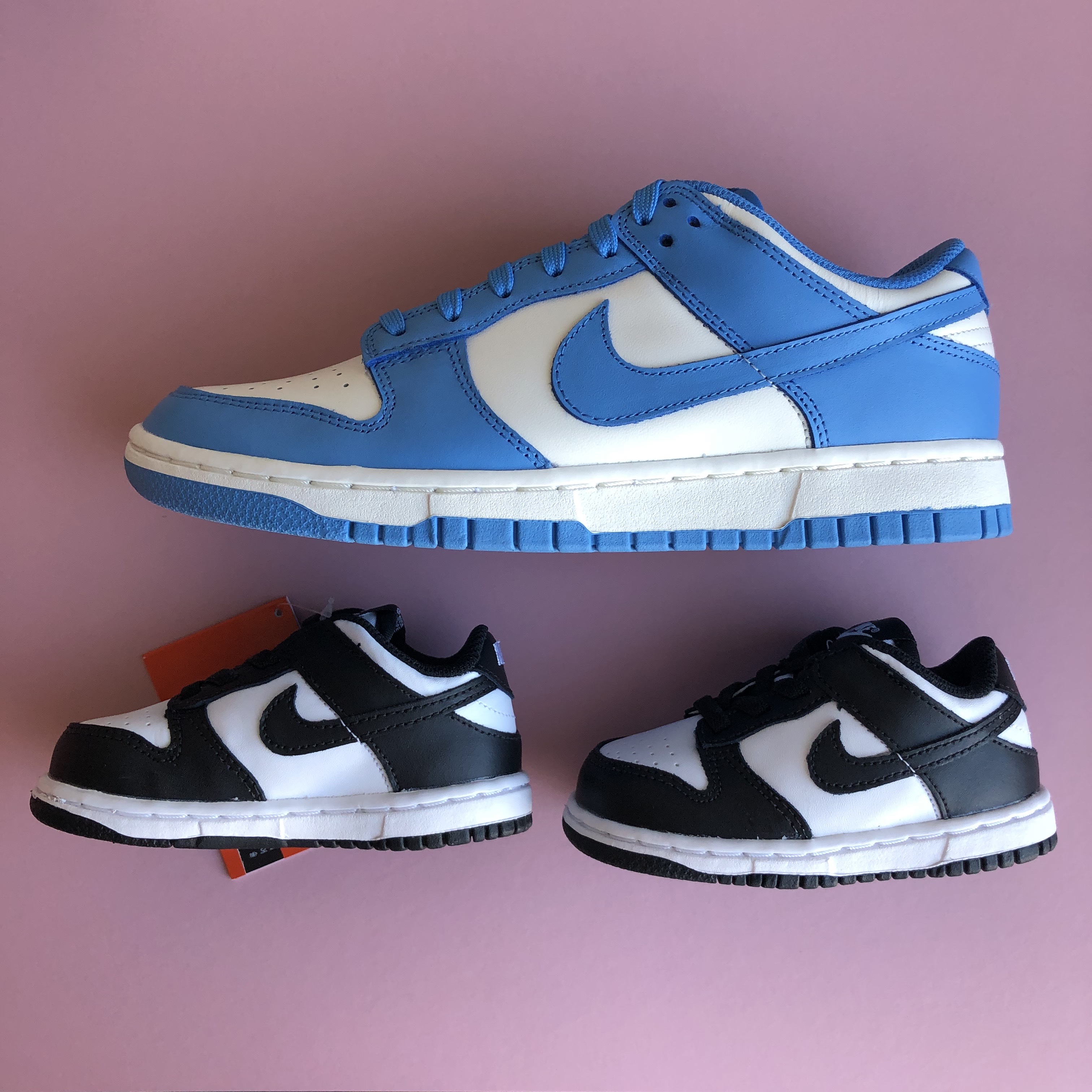 (W) Nike Dunk Low Coast, (TD) Nike Dunk Low Black 착용 스타일 - 1