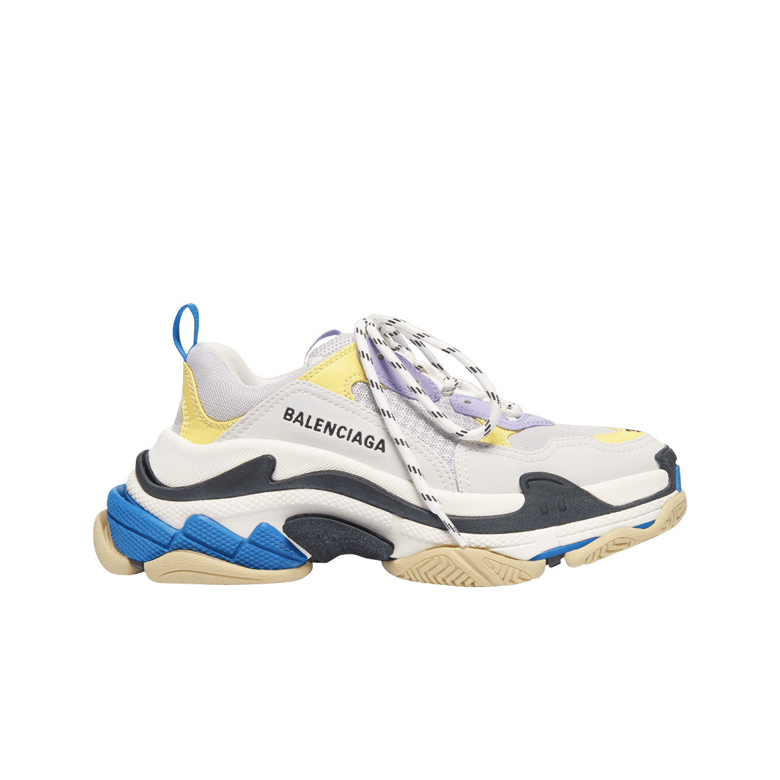 (W) 발렌시아가 트리플 S 트레이너 퍼플 옐로우((W) Balenciaga Triple S Trainer Purple Yellow) - 1