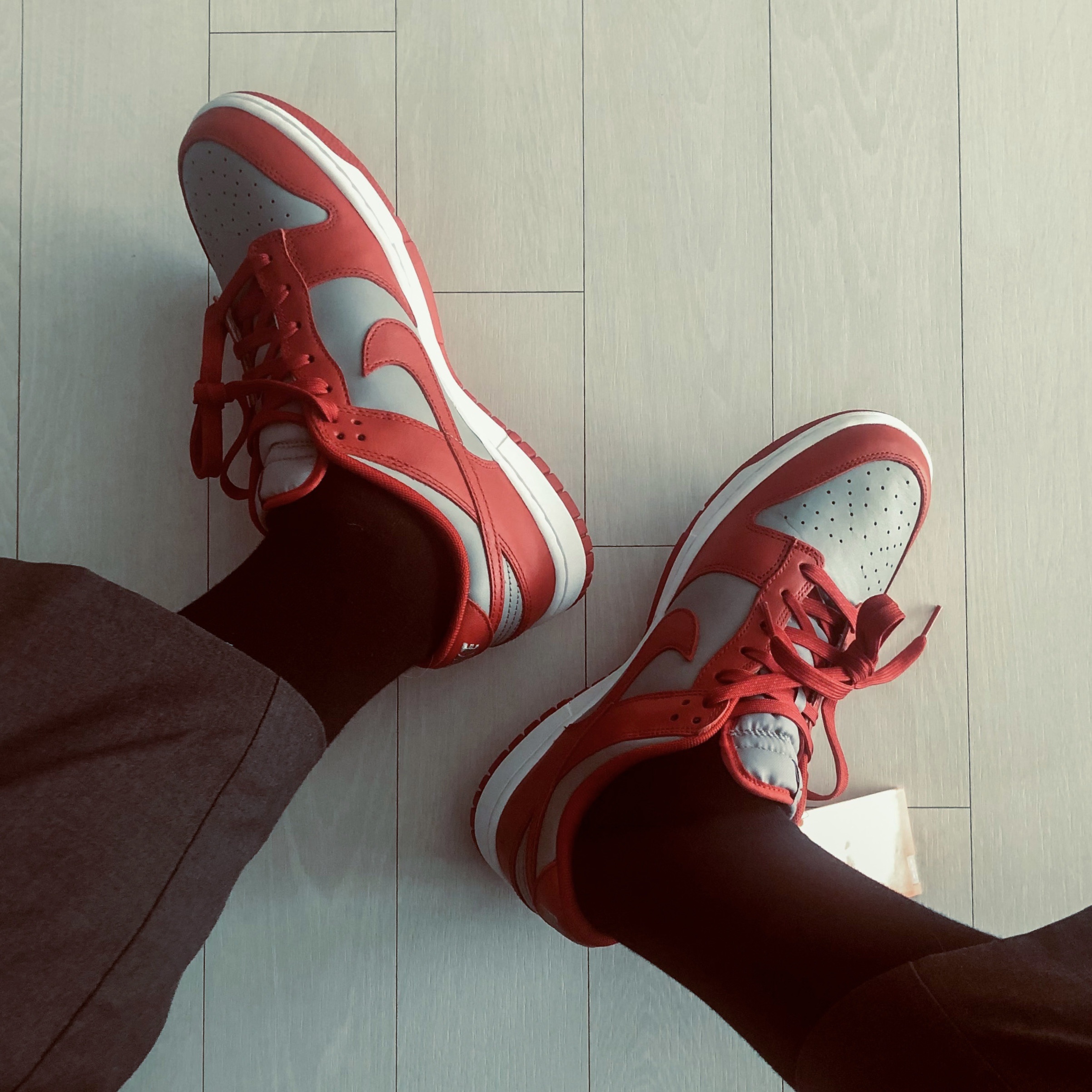 Nike Dunk Low Retro Medium Grey 착용 스타일 - 1