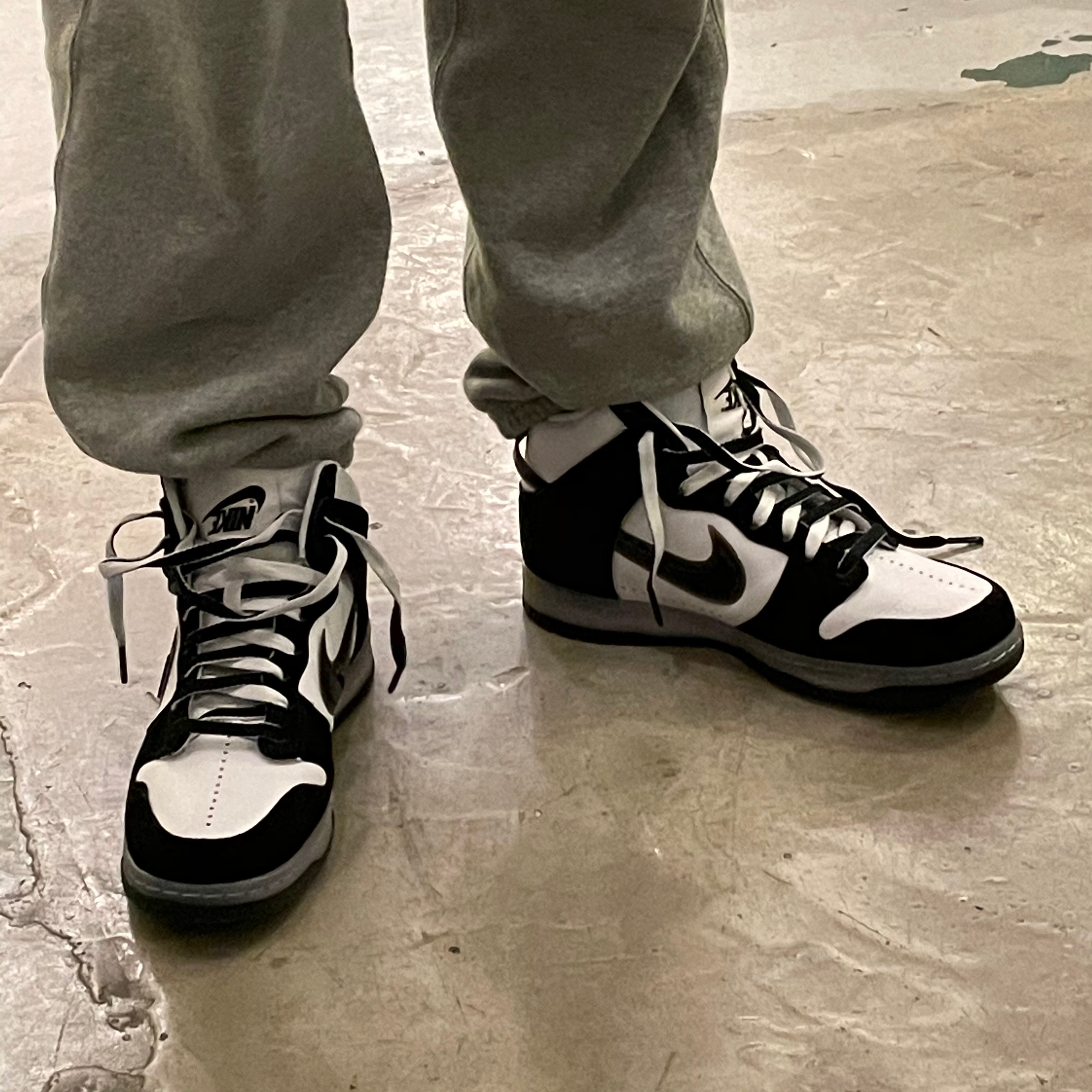 Nike x Slam Jam Dunk High SP Clear Black 착용 스타일