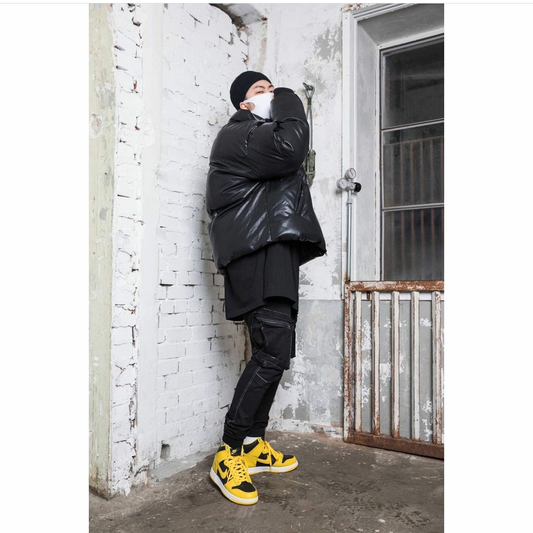 Nike Dunk High SP Varsity Maize 착용 스타일