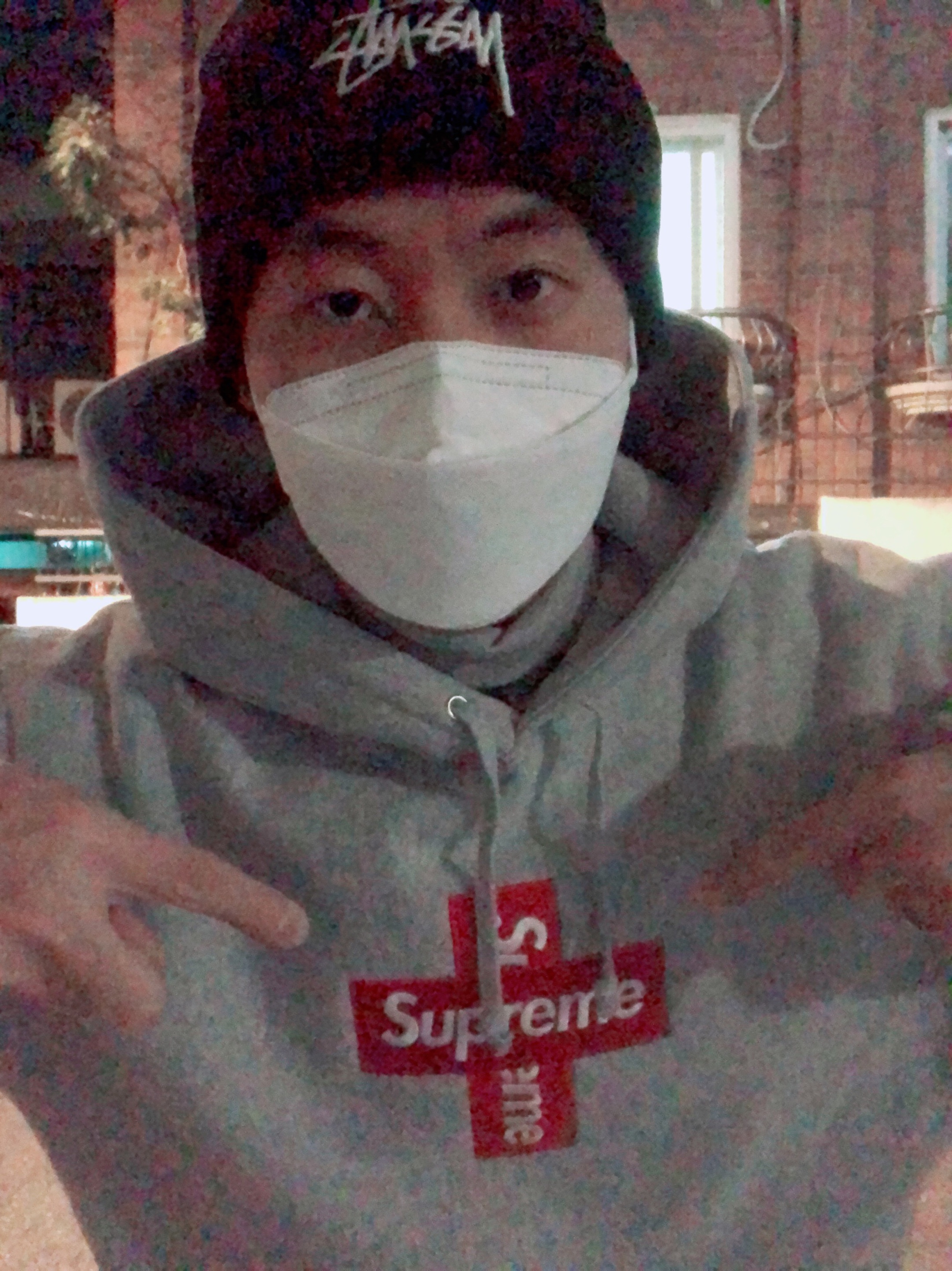 Nike x Tom Sachs Mars Yard Shoe 2.0 Space Camp, Supreme Cross Box Logo Hooded Sweatshirt Heather Grey - 20FW 착용 스타일 - 1