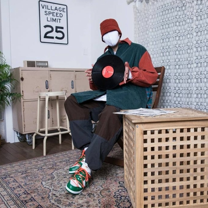 Nike x Off-White Dunk Low Pine Green 착용 스타일 - 2