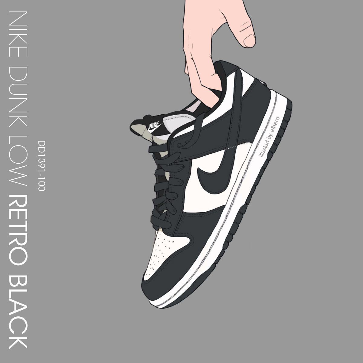 Nike Dunk Low Retro Black 착용 스타일