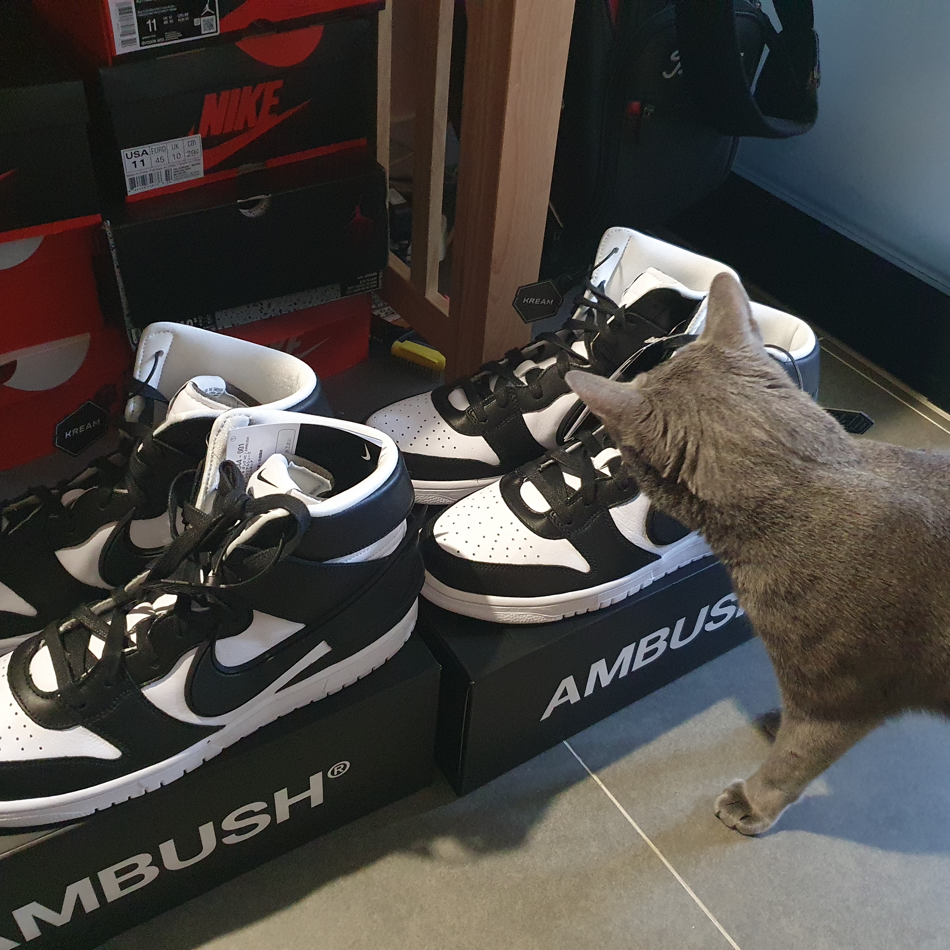 Nike x Ambush Dunk High Black 착용 스타일