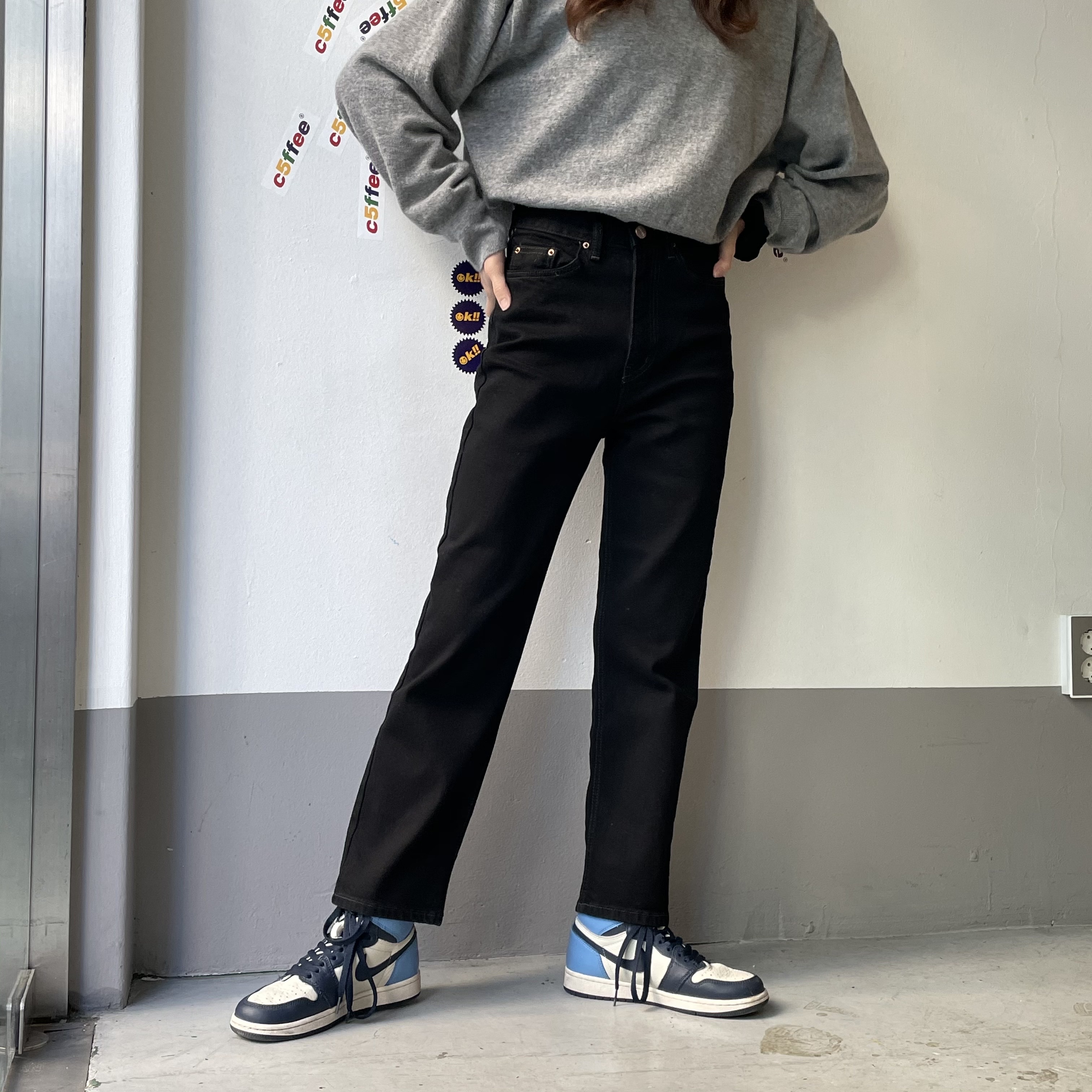 Jordan 1 Retro High Obsidian UNC 착용 스타일