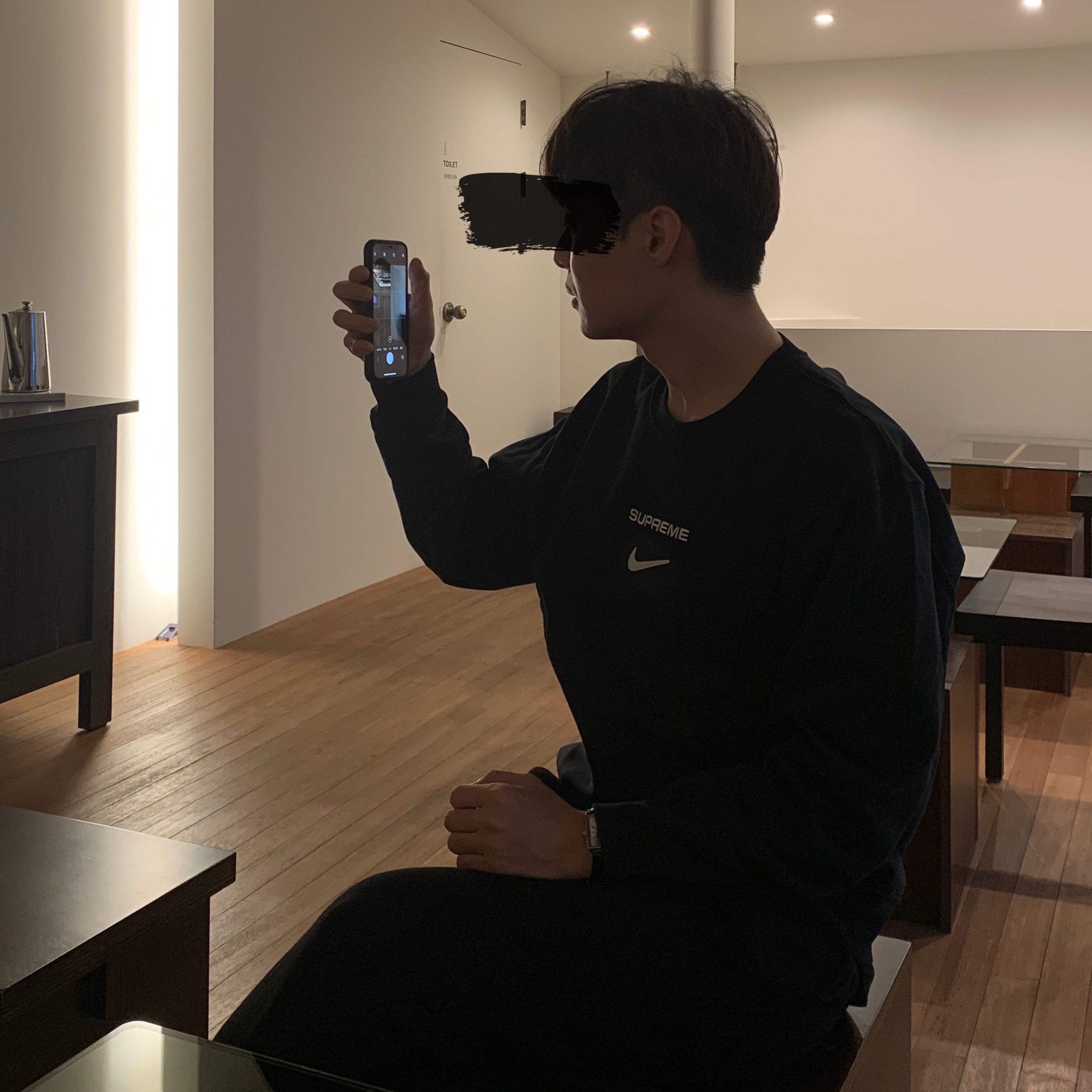 Supreme x Nike Jewel Crewneck Black - 20FW 착용 스타일