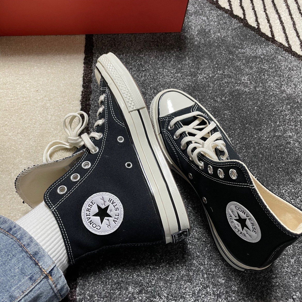 Converse Chuck 70 Hi Black 착용 스타일