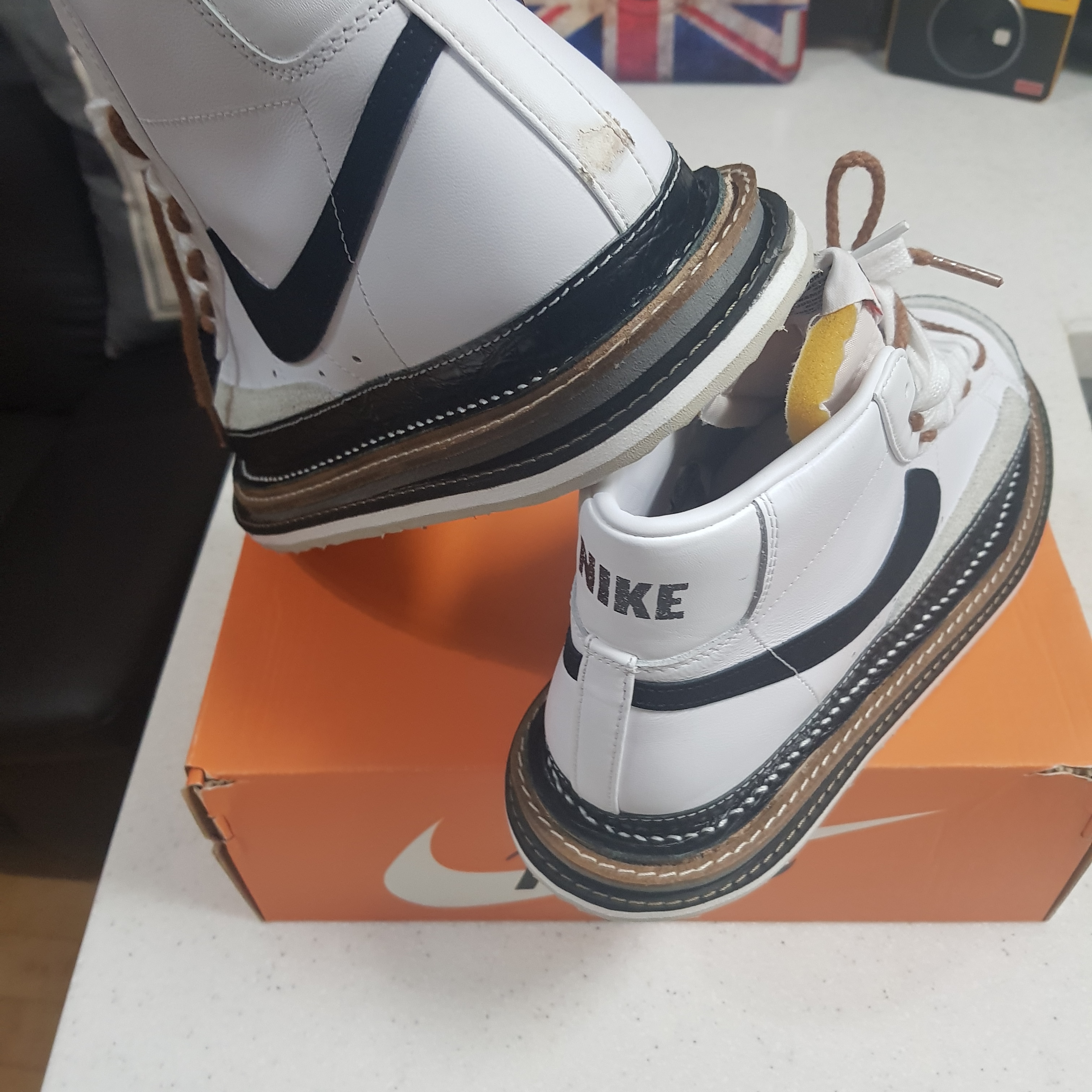 Nike Blazer Mid '77 Vintage White Black 착용 스타일 - 3