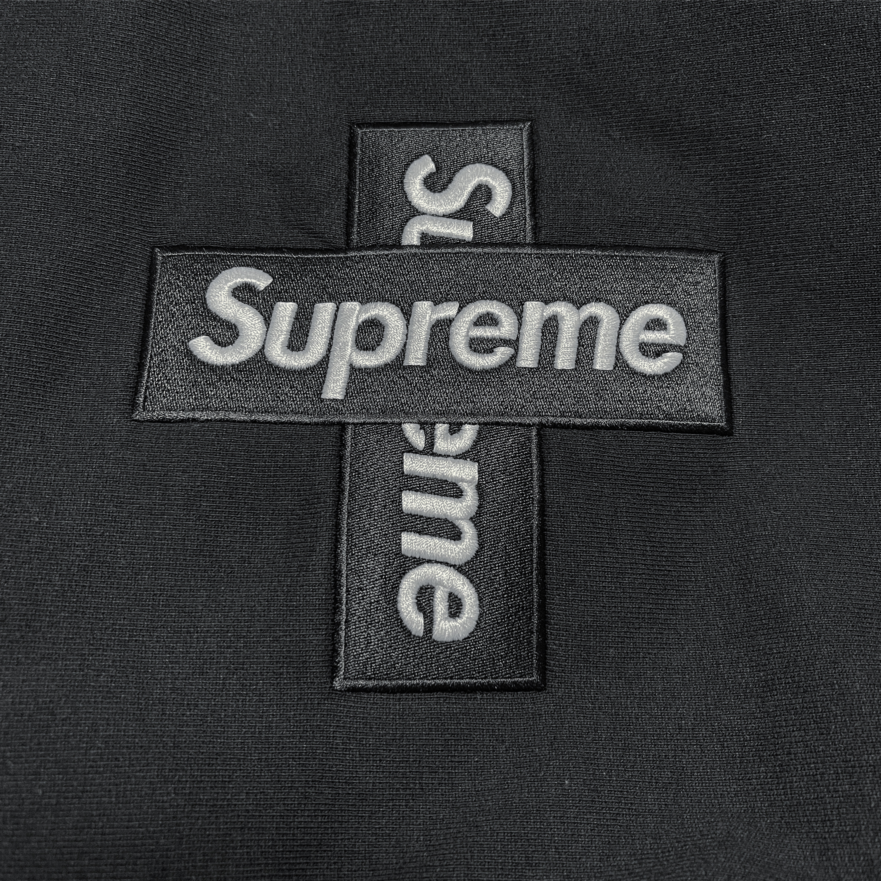 Supreme Cross Box Logo Hooded Sweatshirt Black - 20FW 착용 스타일