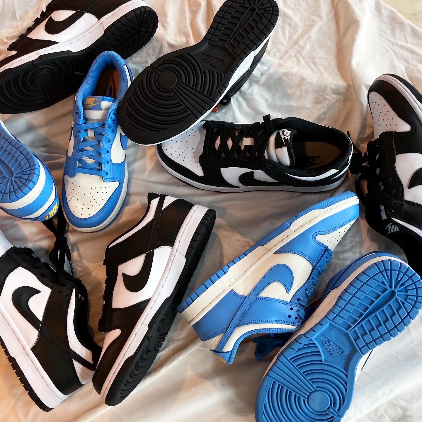 (W) Nike Dunk Low Coast, Nike Dunk Low Retro Black 착용 스타일