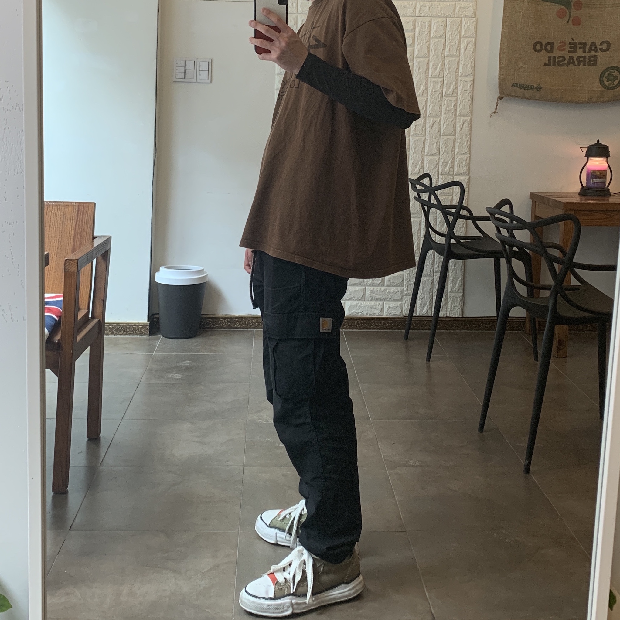 Maison Mihara Yasuhiro x Nigel Cabourn Low Cut Sneakers Army Green 착용 스타일 - 2