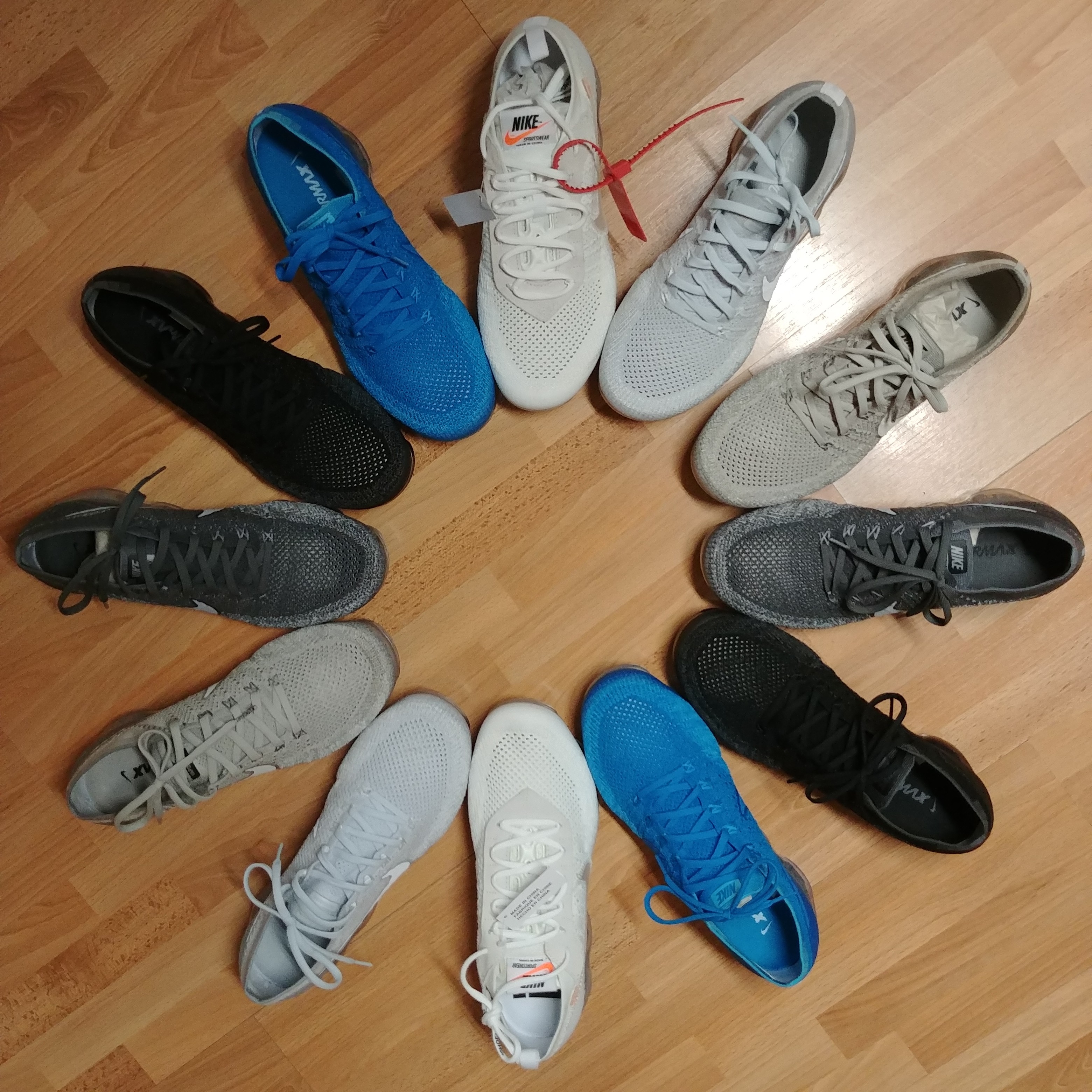 Nike x Off-White Air VaporMax V2 White, Nike Air VaporMax Pure Platinum 착용 스타일 - 2