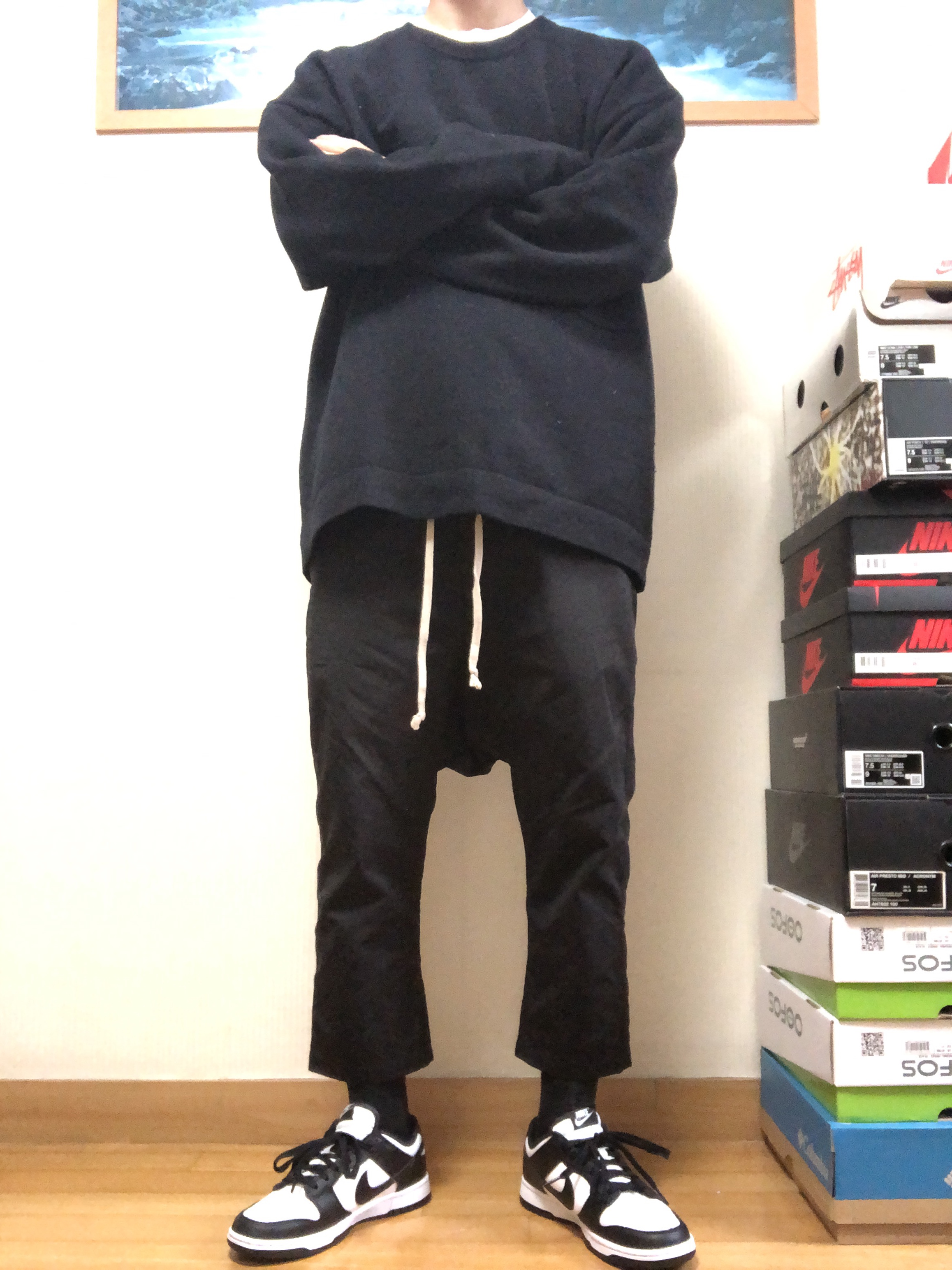 Nike Dunk Low Retro Black 착용 스타일