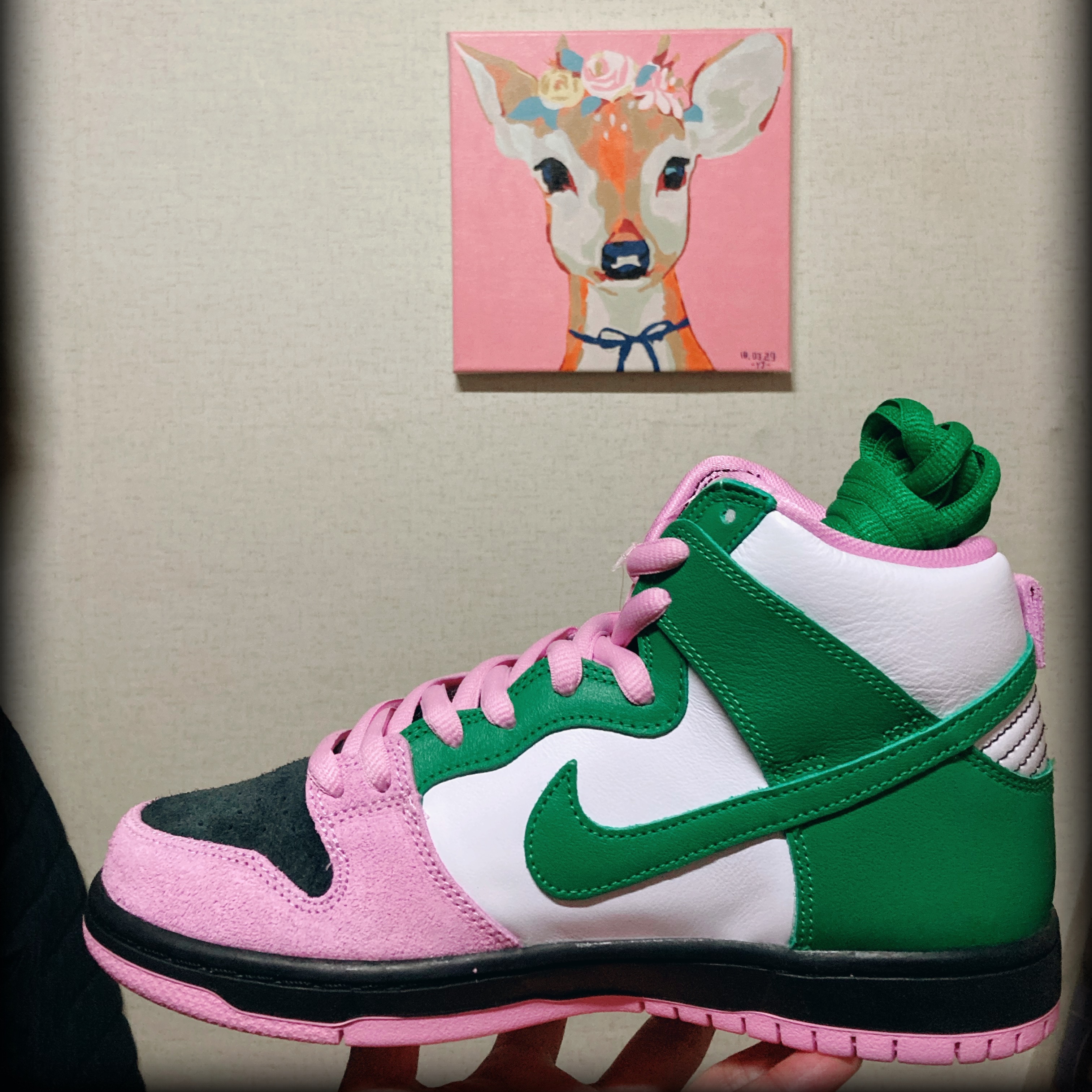 Nike SB Dunk High Pro Invert Celtics 착용 스타일 - 2