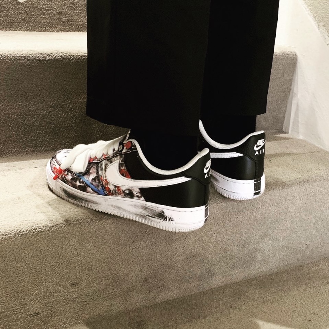 Nike x Peaceminusone Air Force 1 Low Para-Noise 착용 스타일