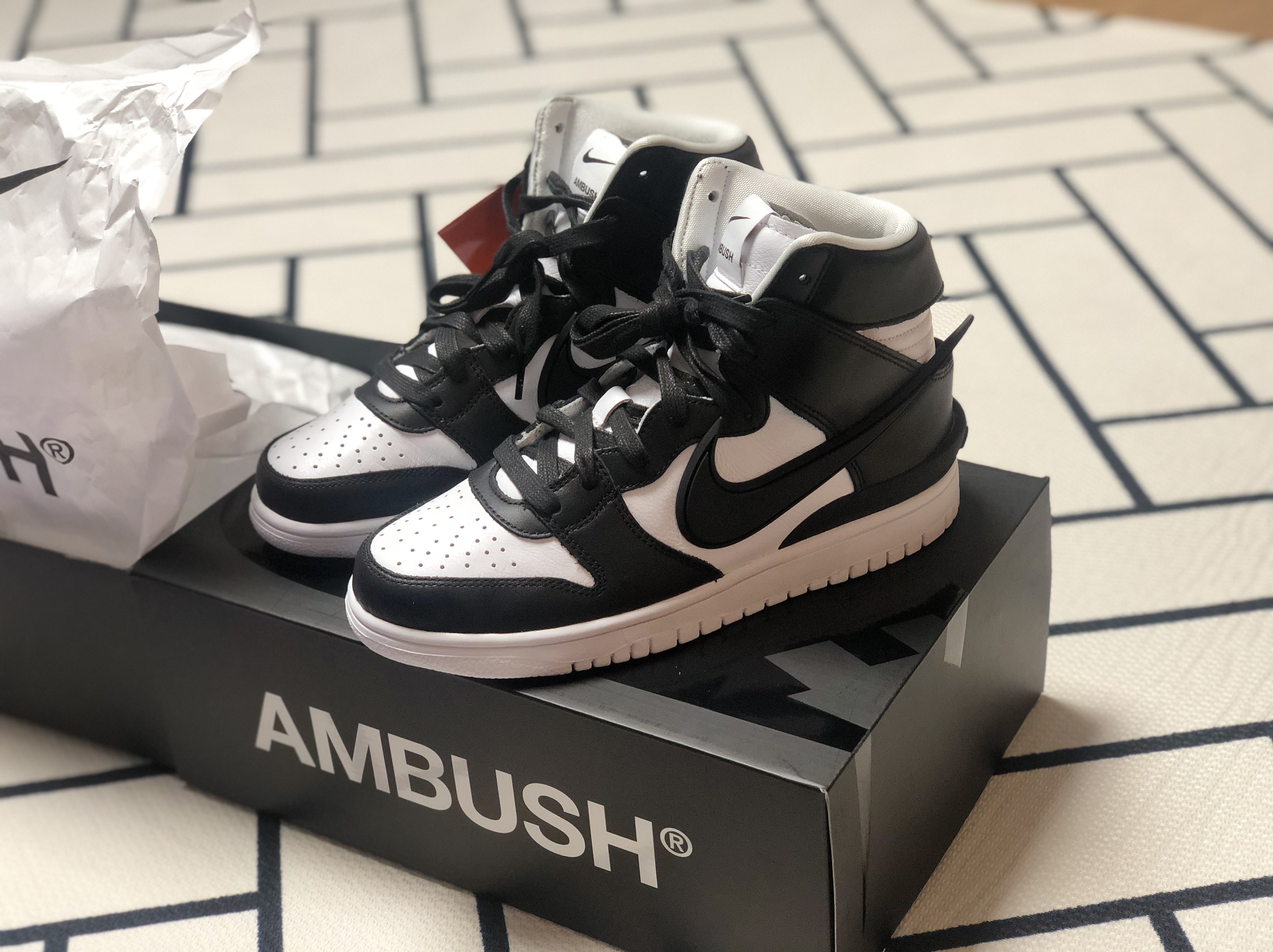 Nike x Ambush Dunk High Black 착용 스타일 - 2