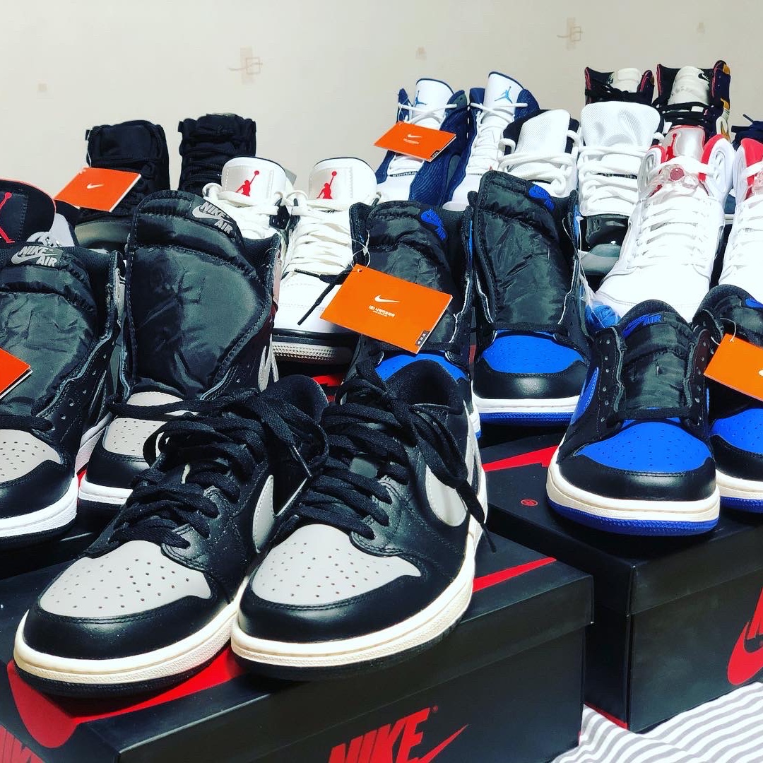 Jordan 1 Retro Low OG Shadow 2015, Jordan 1 Retro Royal 2017 착용 스타일