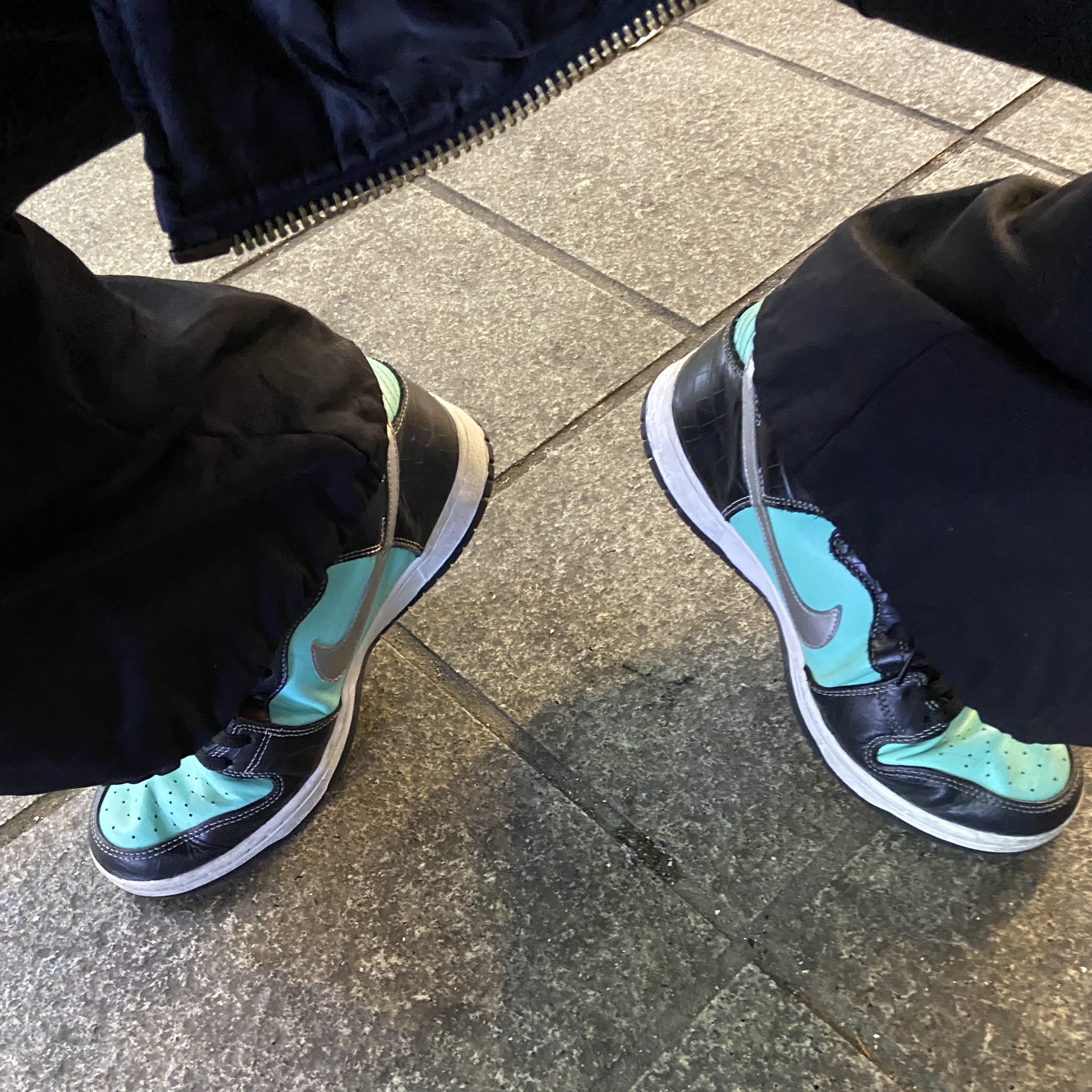 Nike x Diamond Supply Co. SB Dunk High Tiffany 착용 스타일 - 1