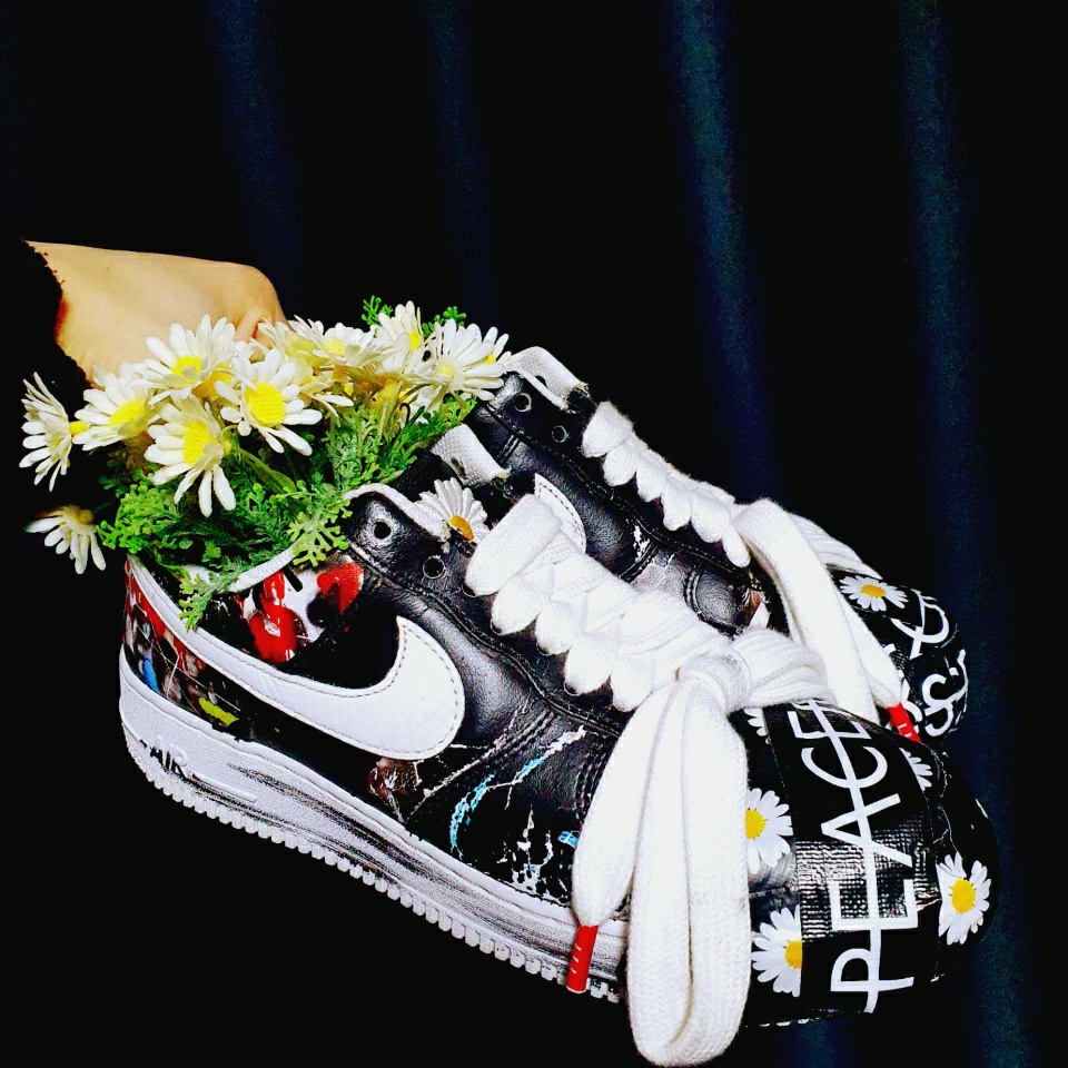 Nike x Peaceminusone Air Force 1 Low Para-Noise 착용 스타일 - 2