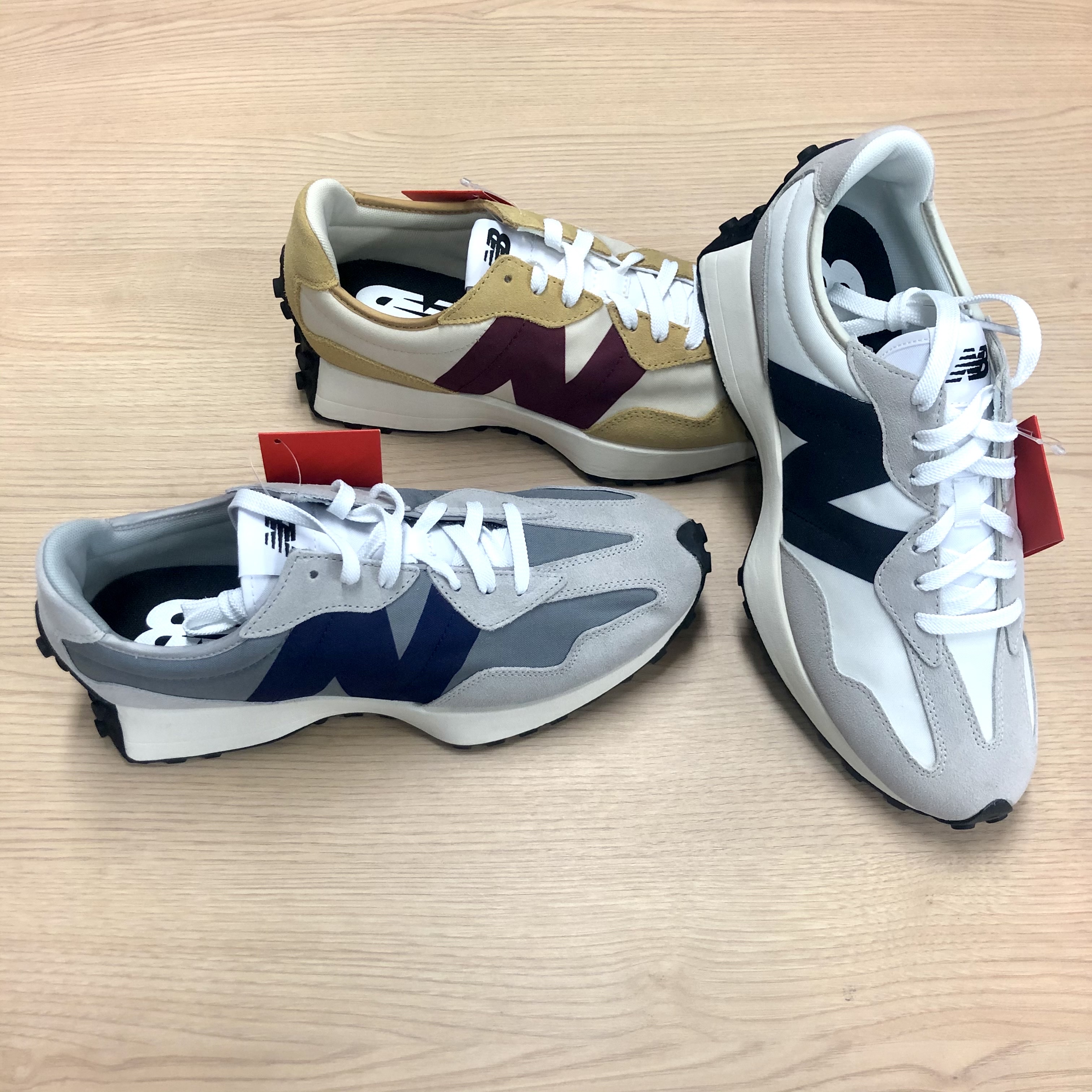 New Balance 327 White Black, New Balance 327 Moonbeam Ghost Pepper 착용 스타일