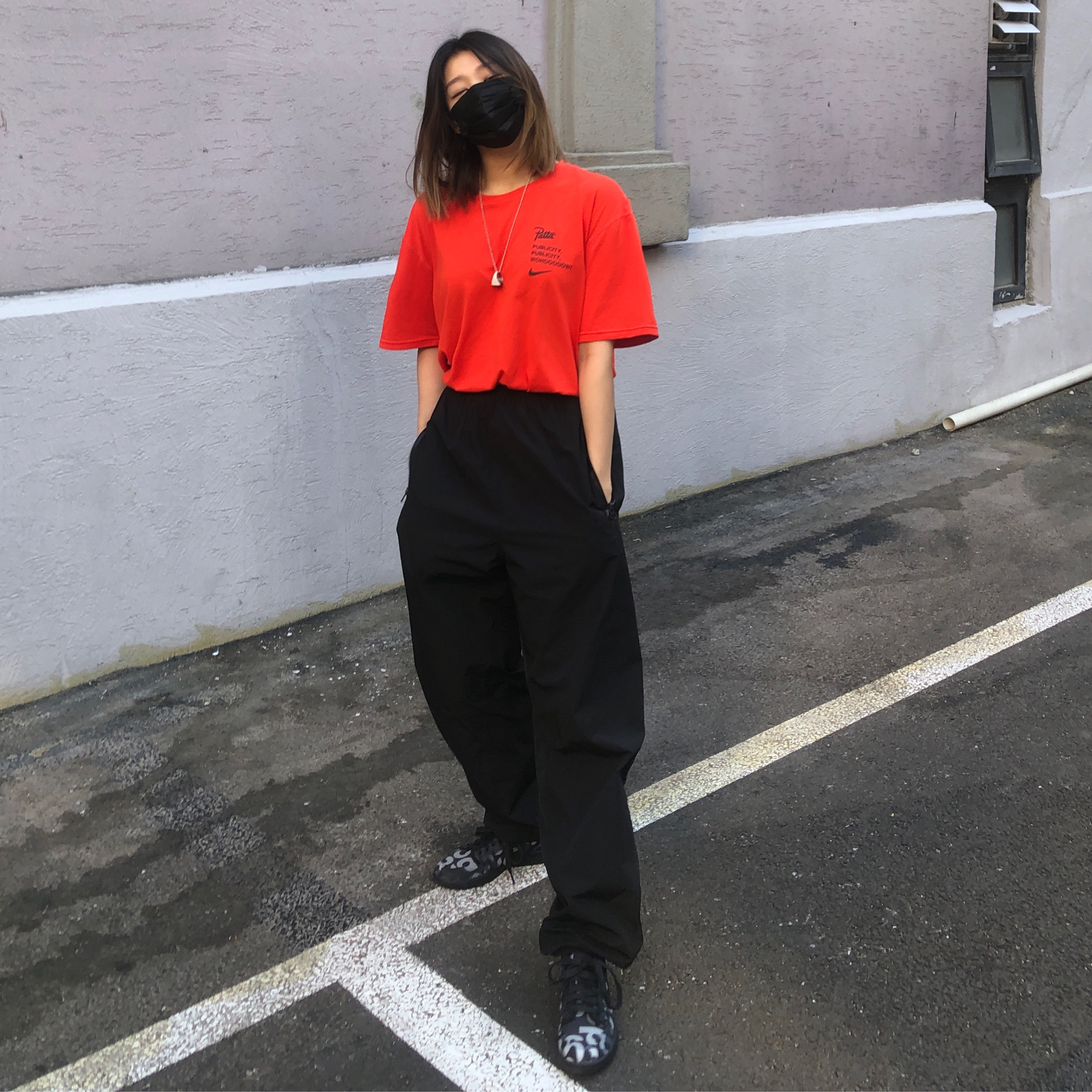 (W) Nike x Comme des Garcons Dunk Low Print 착용 스타일