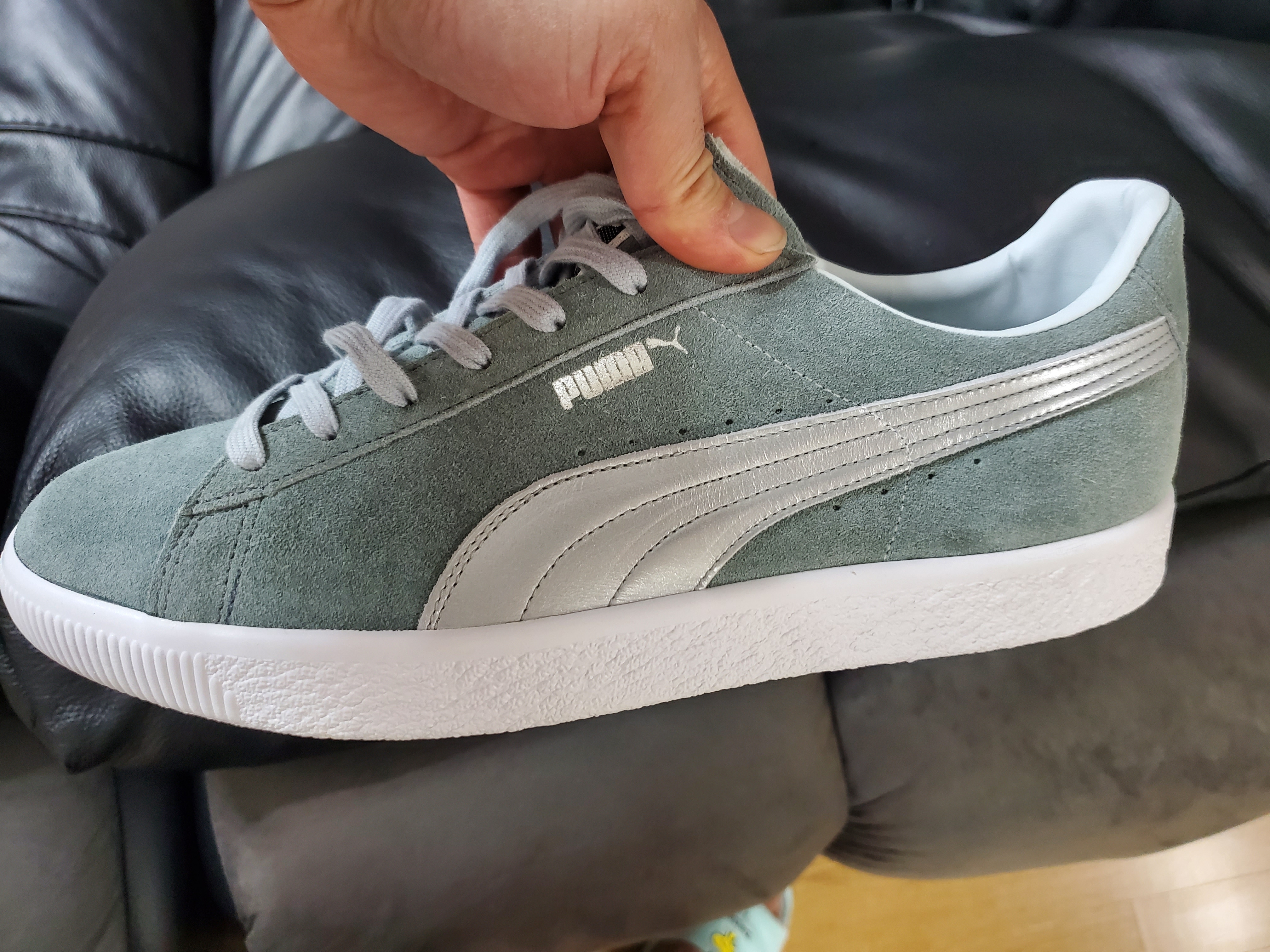 Puma Suede Vintage Made In Japan Quarry Silver 착용 스타일 - 3