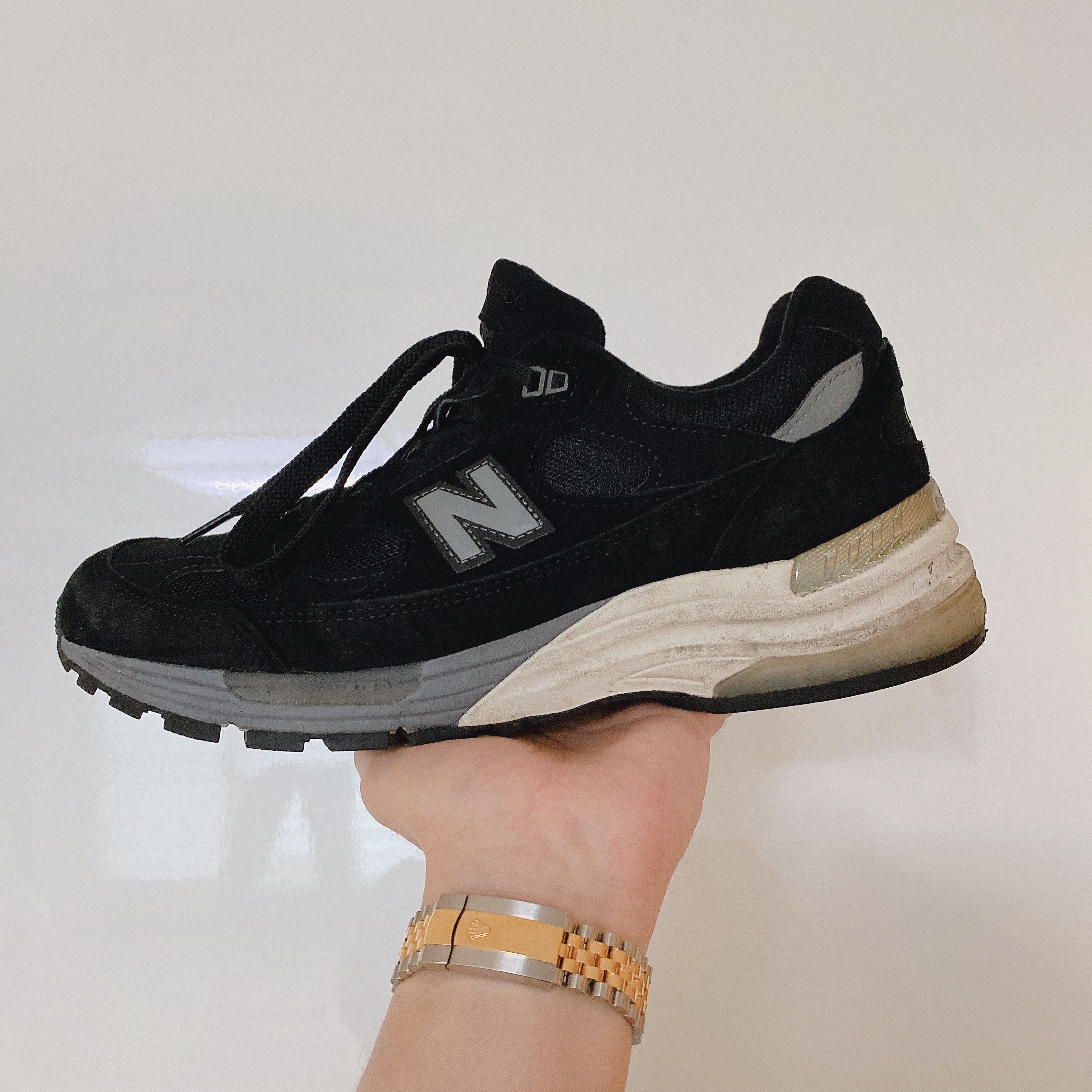 New Balance 992 Made in USA Black 착용 스타일