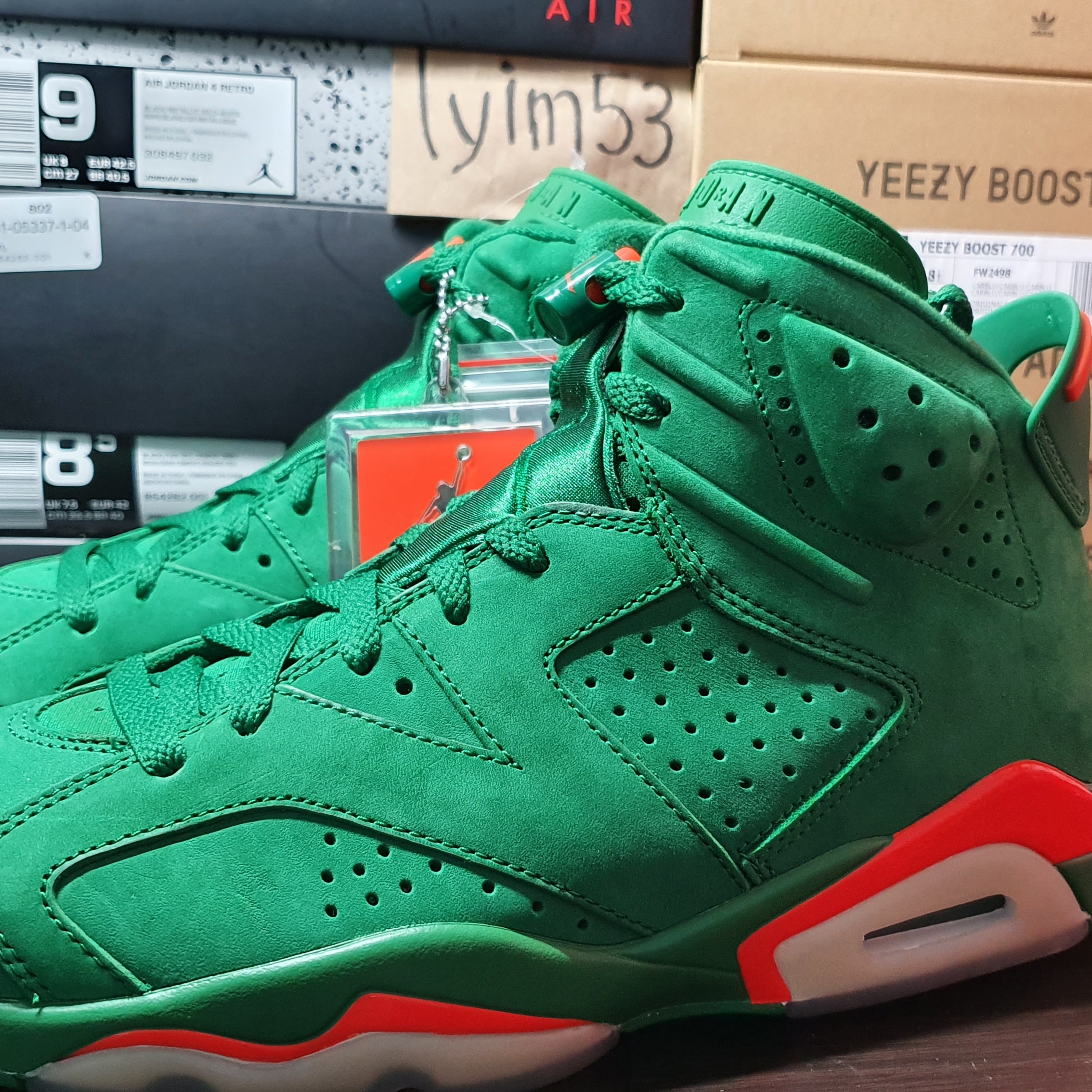 Jordan 6 Retro Gatorade Green 착용 스타일 - 3