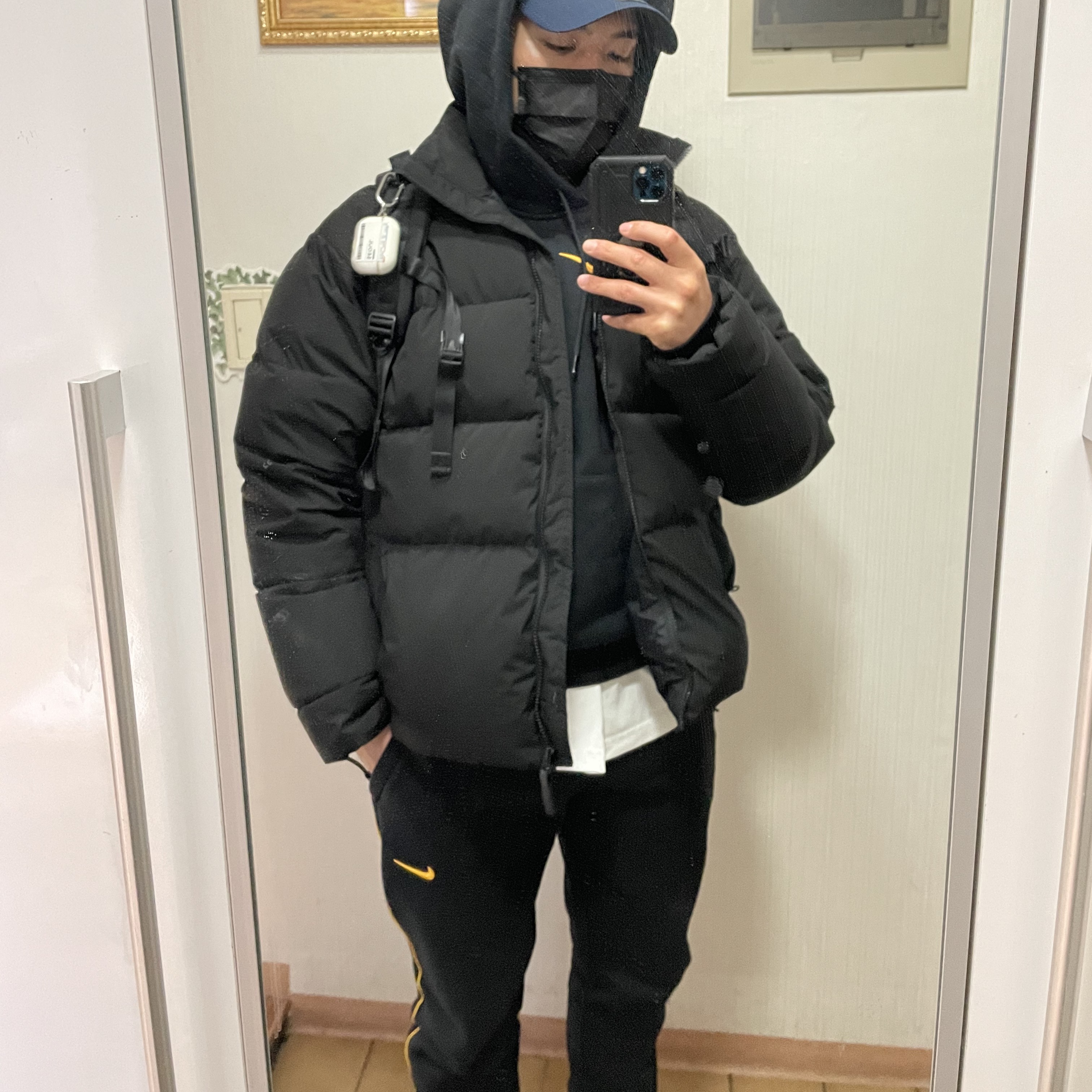 Nike x Drake Nocta Essential Hoodie Black - Asia, Nike x Drake Nocta Fleece Pants Black - US/EU 착용 스타일
