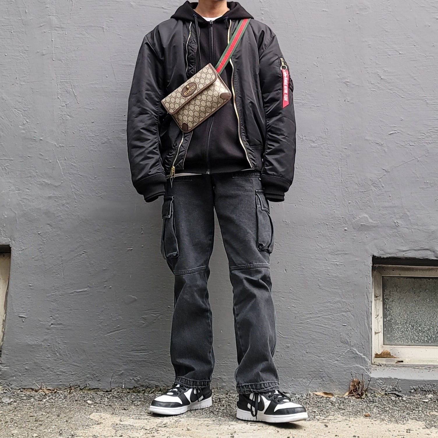 Nike x Ambush Dunk High Black 착용 스타일 - 1