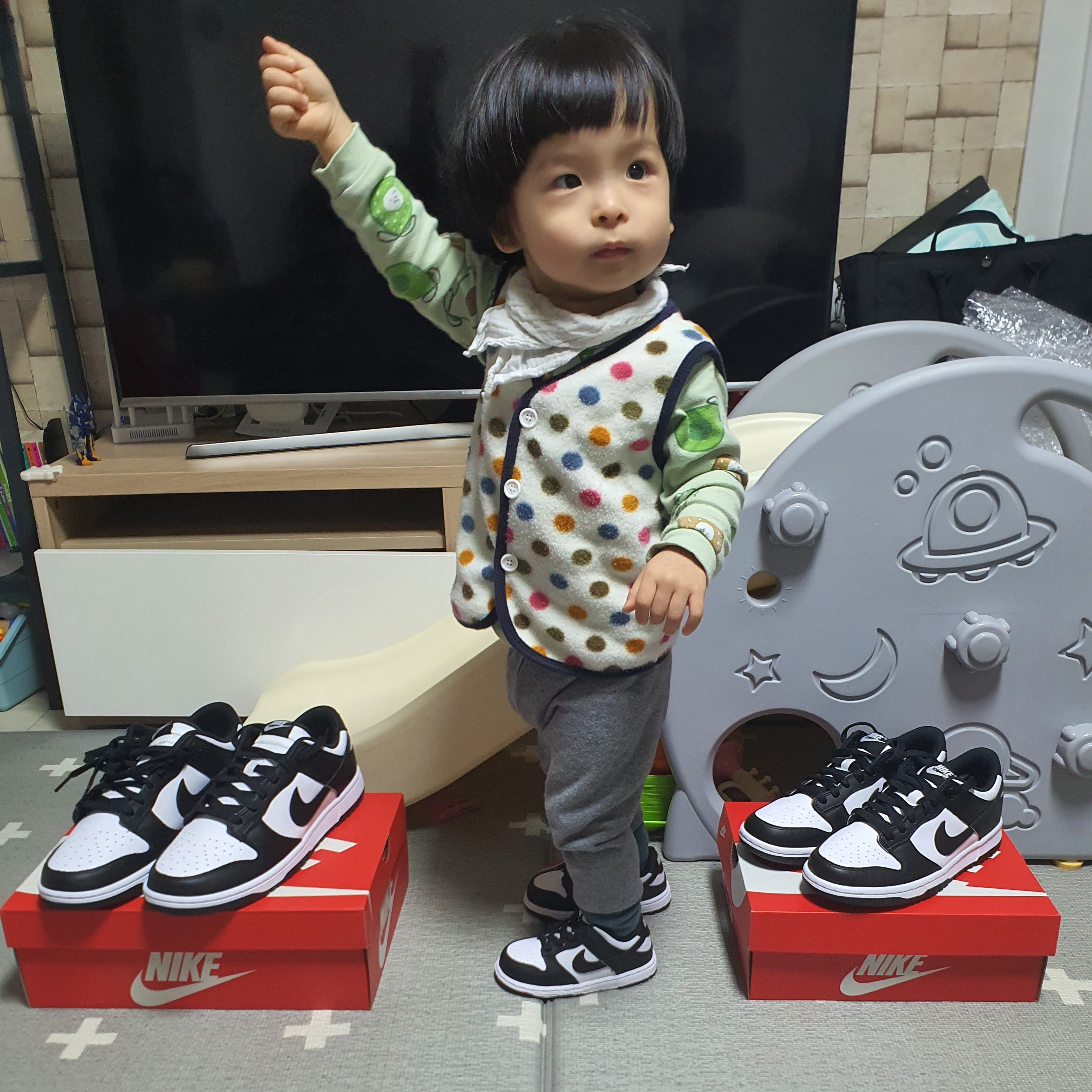 Nike Dunk Low Retro Black, (GS) Nike Dunk Low Black 착용 스타일