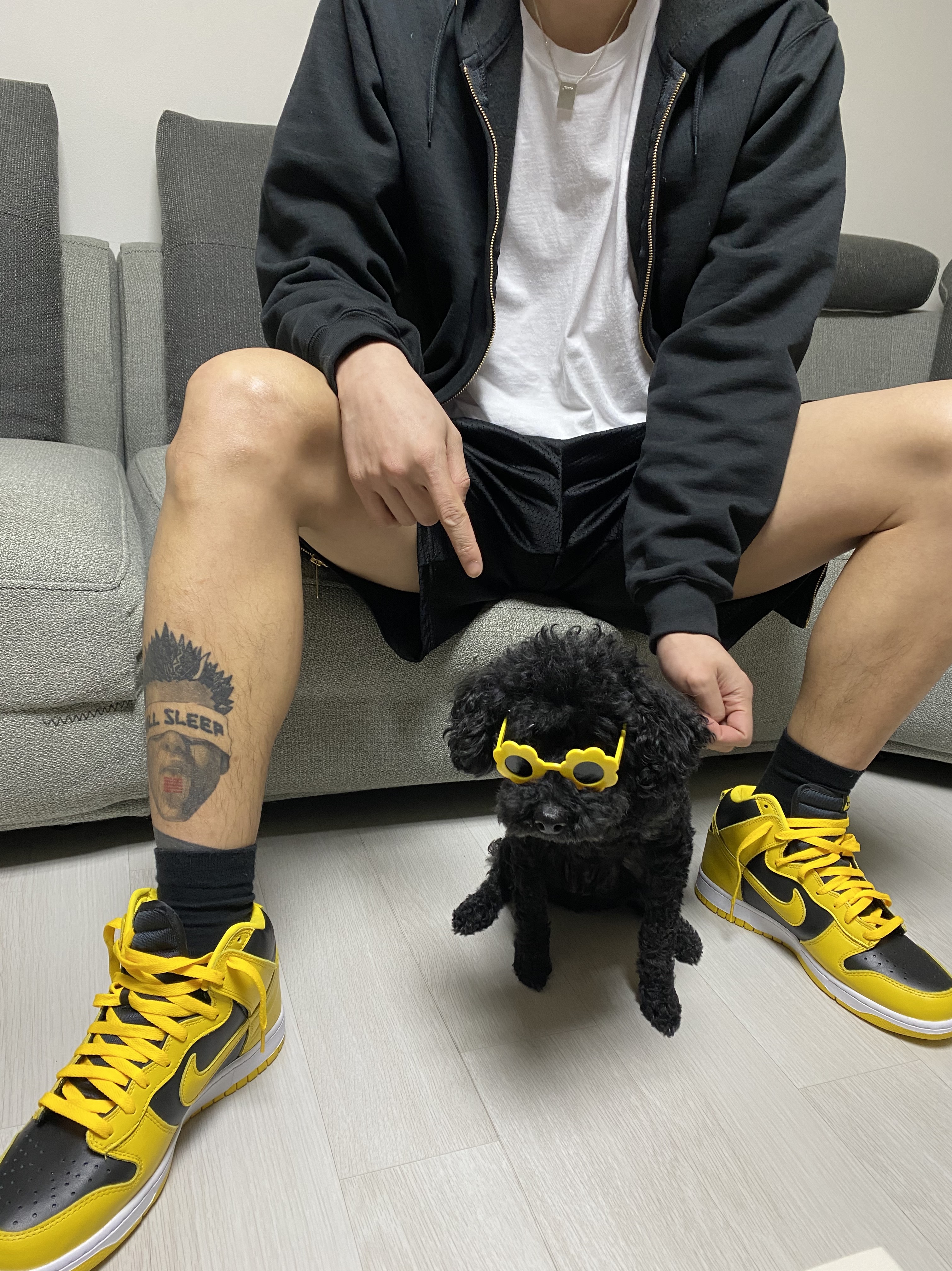 Nike Dunk High SP Varsity Maize 착용 스타일