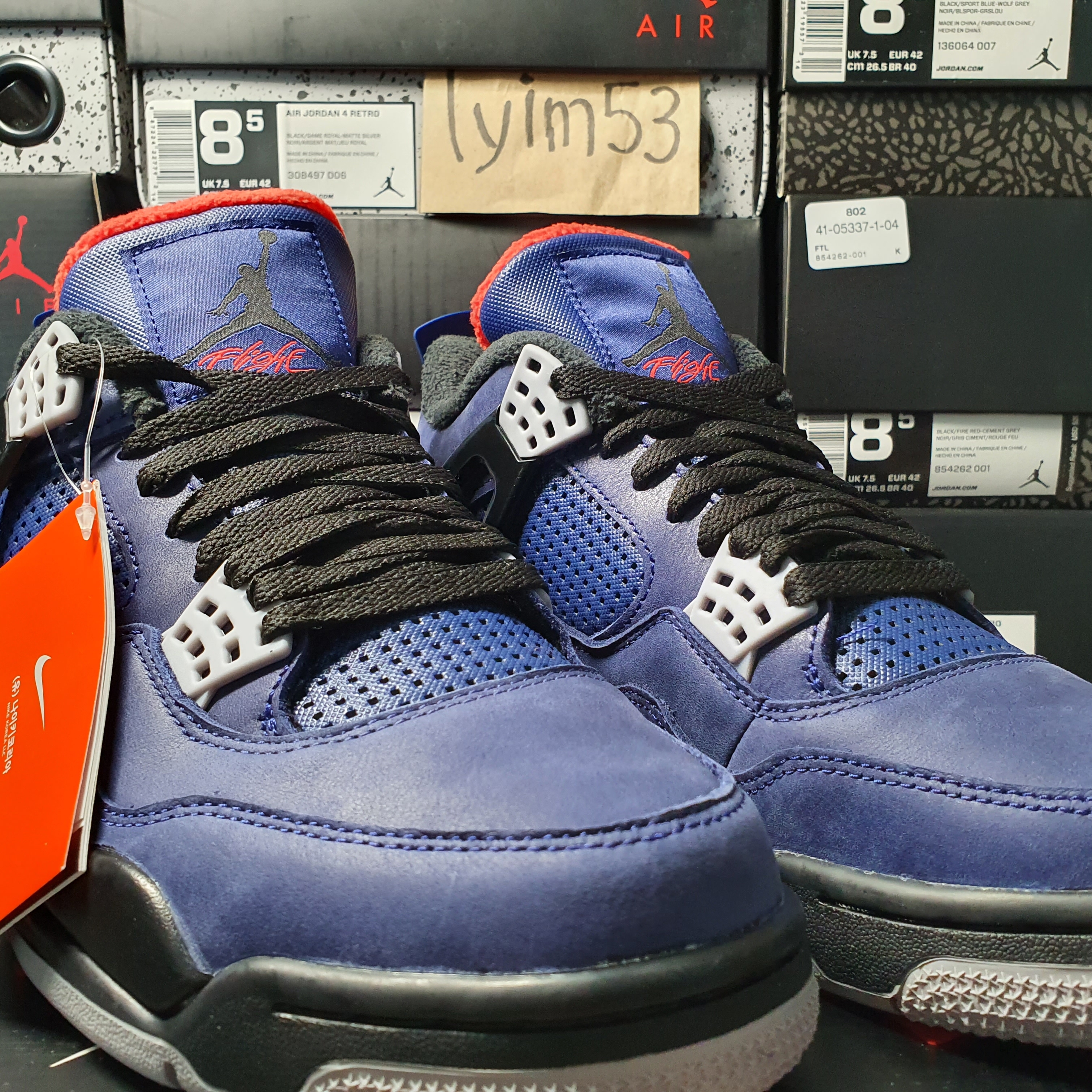 Jordan 4 Retro Winterized Loyal Blue 착용 스타일 - 1
