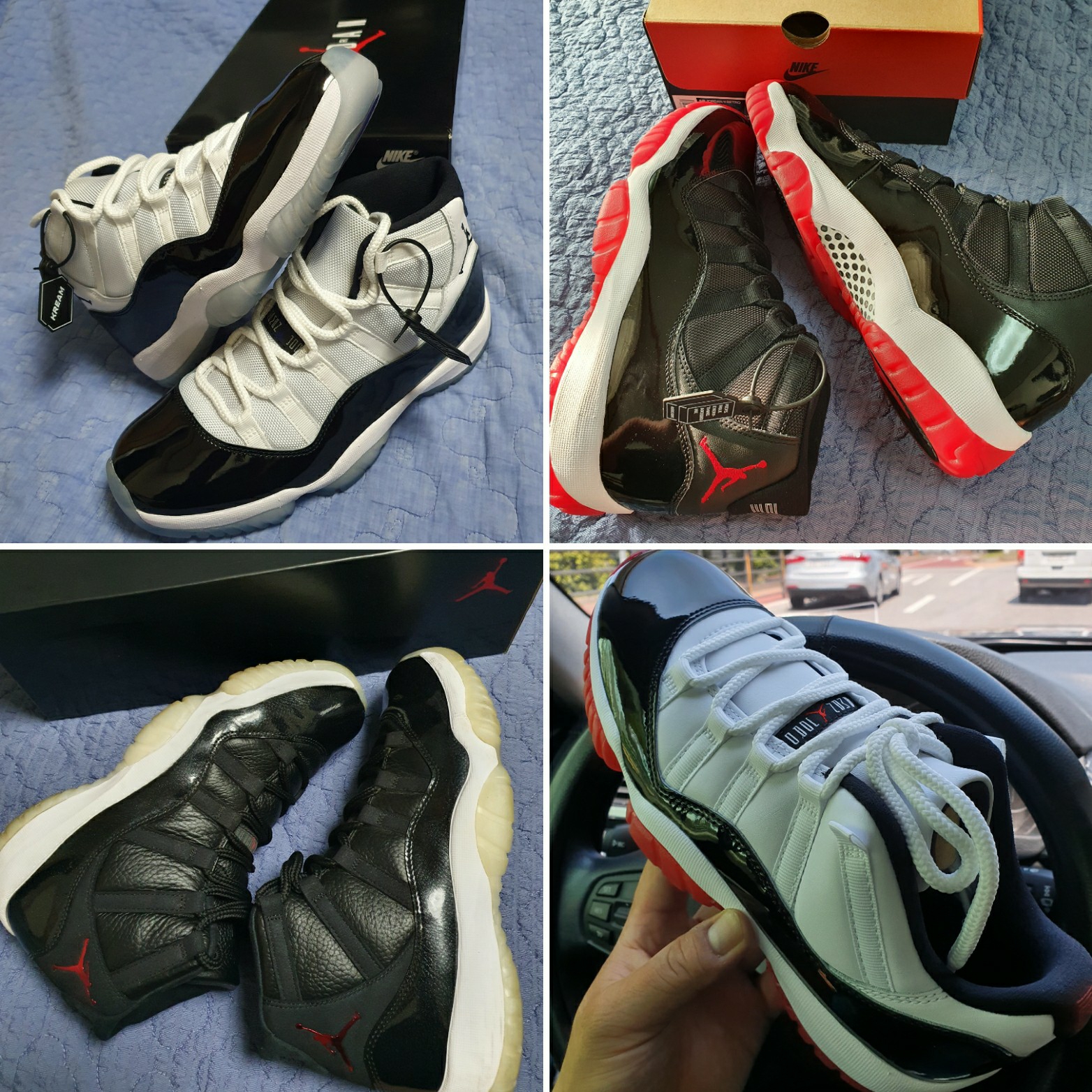 Jordan 11 Retro Concord 2018, Jordan 11 Retro Bred 2019 착용 스타일 - 1