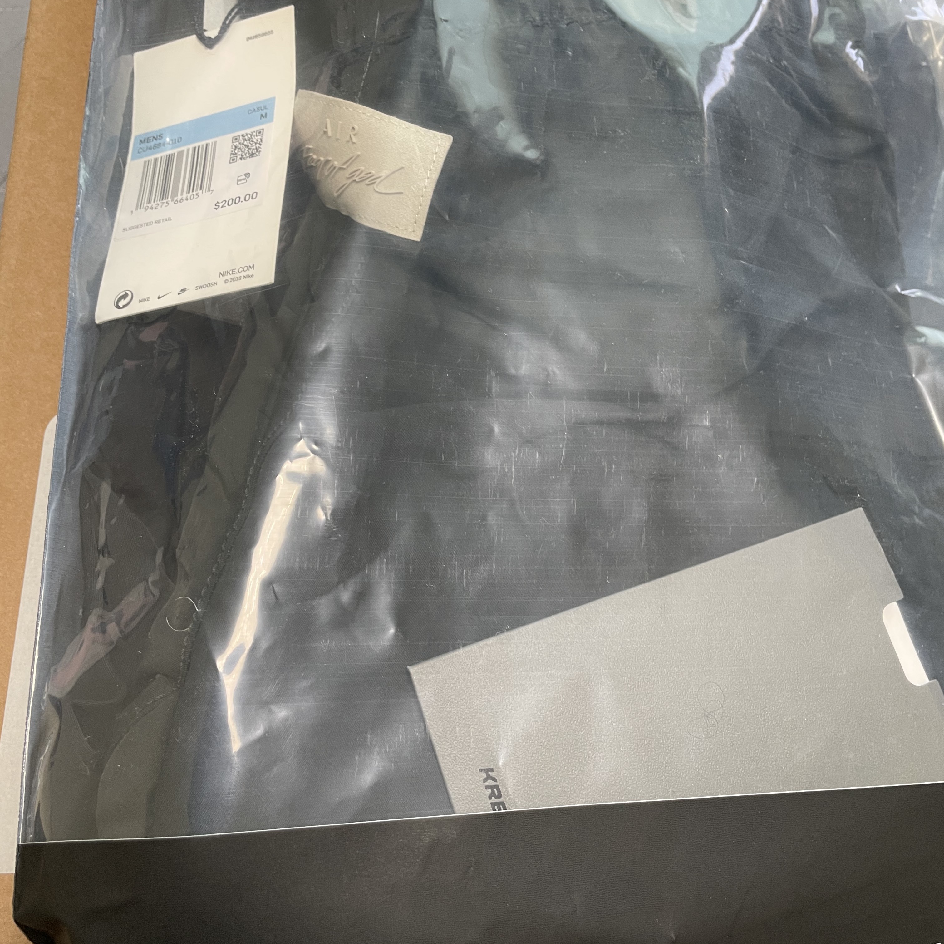 Nike x Fear of God Warm Up Pants Off Noir 착용 스타일 - 2
