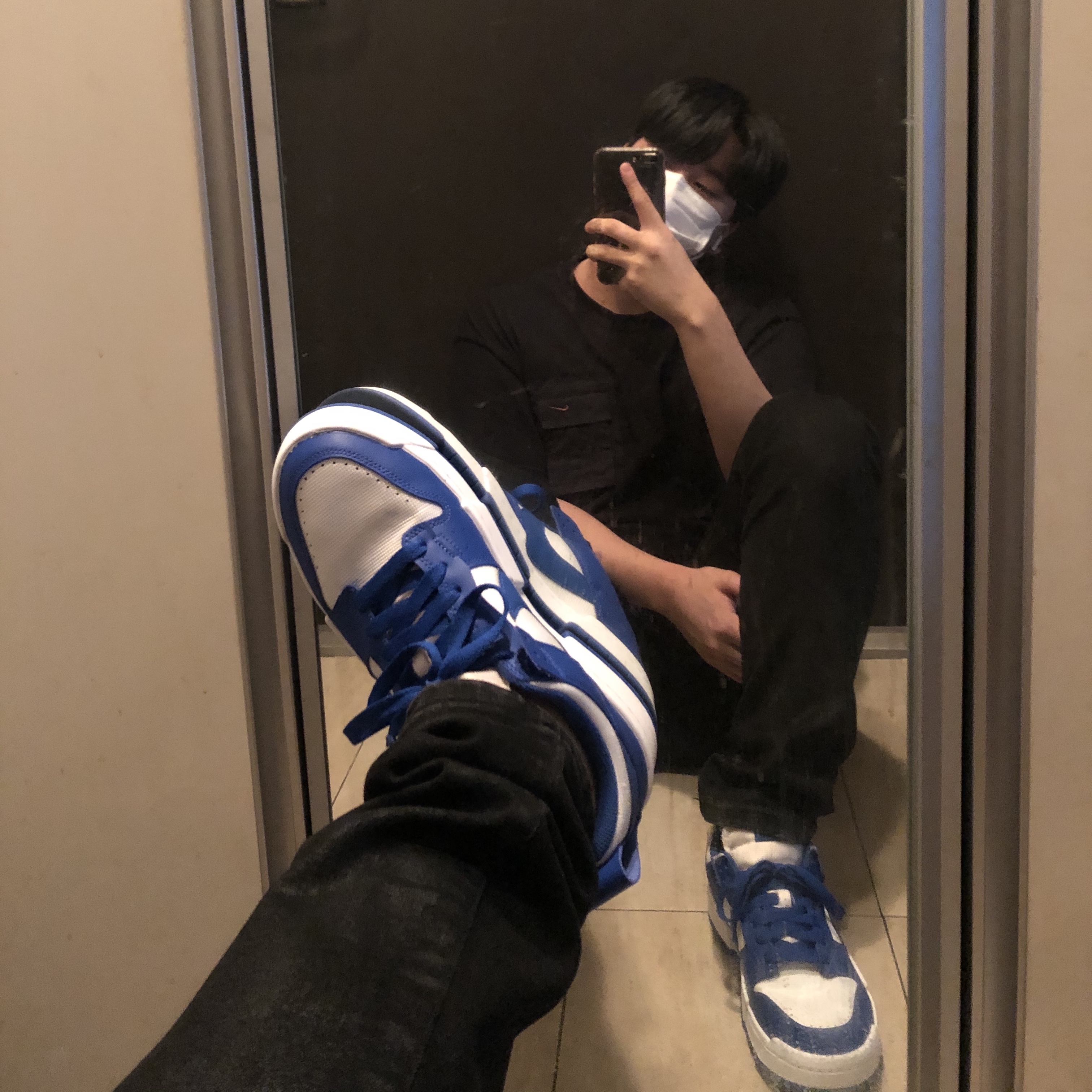 (W) Nike Dunk Low Disrupt Game Royal 착용 스타일