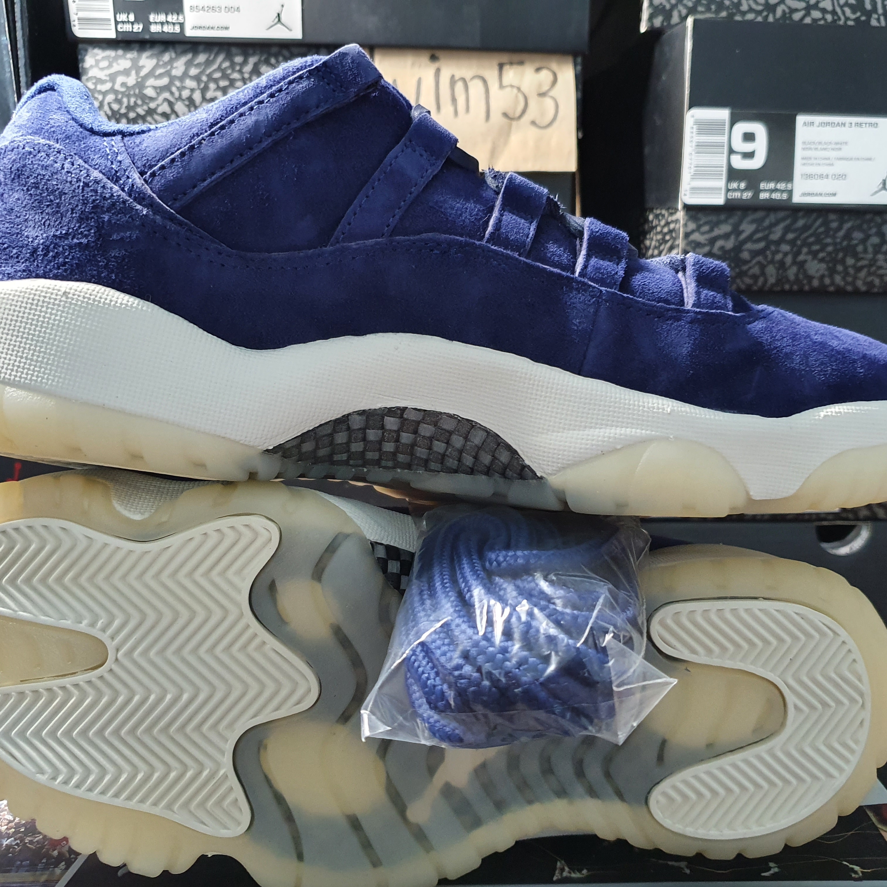 Jordan 11 Retro Low Derek Jeter RE2PECT 착용 스타일 - 4