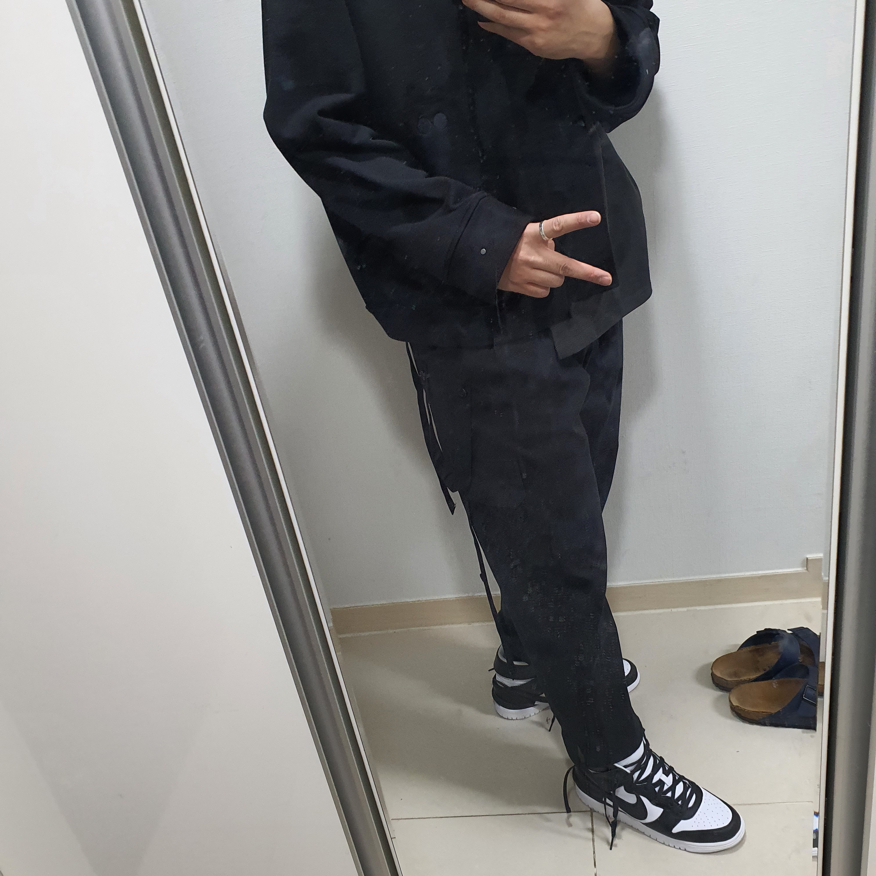 Nike x Ambush Dunk High Black 착용 스타일