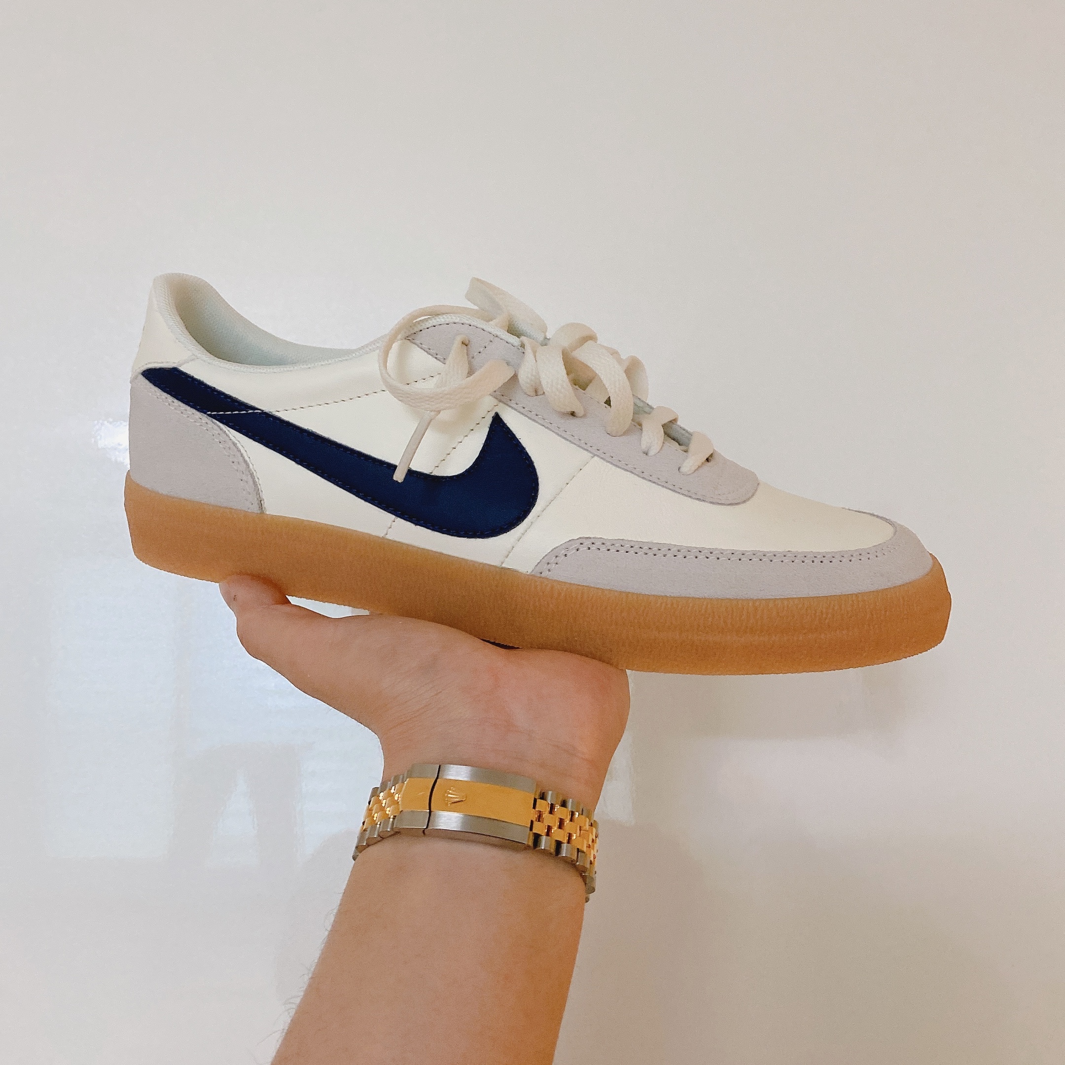 Nike x J.Crew Killshot 2 Sail Midnight Navy 착용 스타일