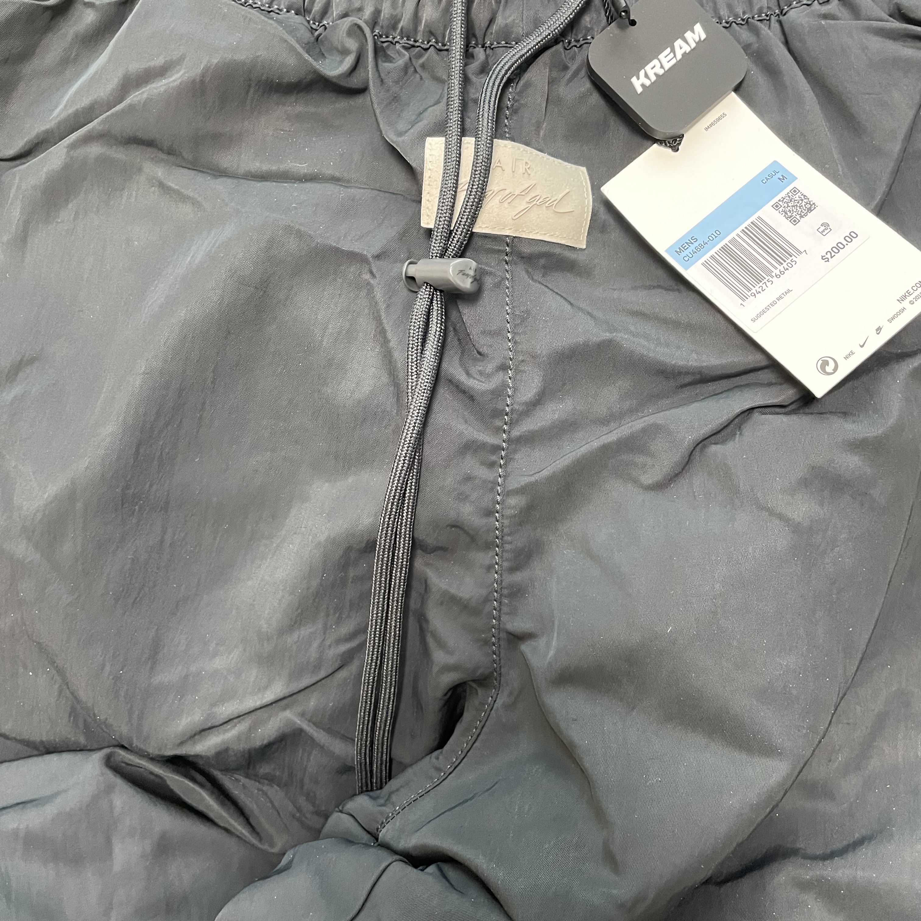 Nike x Fear of God Warm Up Pants Off Noir 착용 스타일 - 1