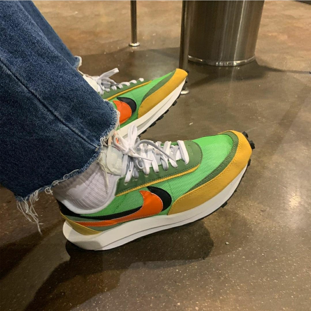 Nike x Sacai LDWaffle Green Multi 착용 스타일