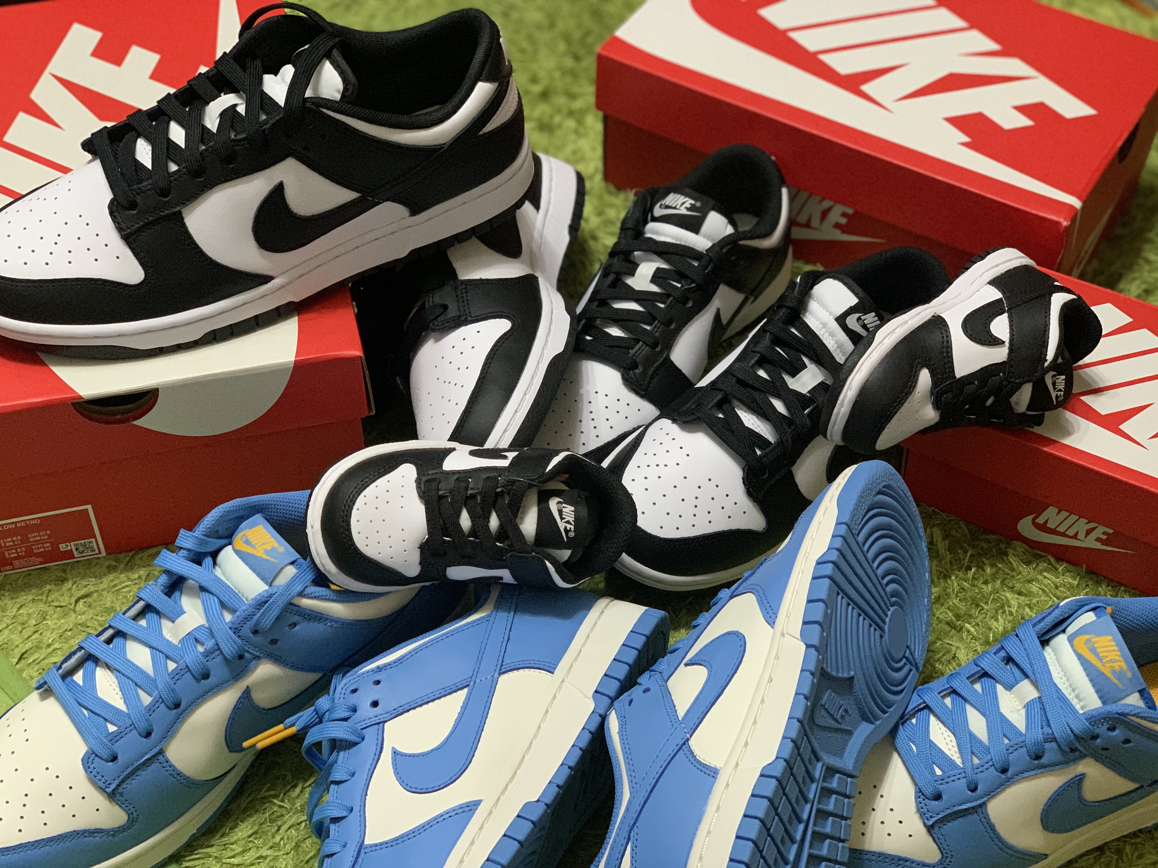 (W) Nike Dunk Low Coast, Nike Dunk Low Retro Black 착용 스타일 - 2