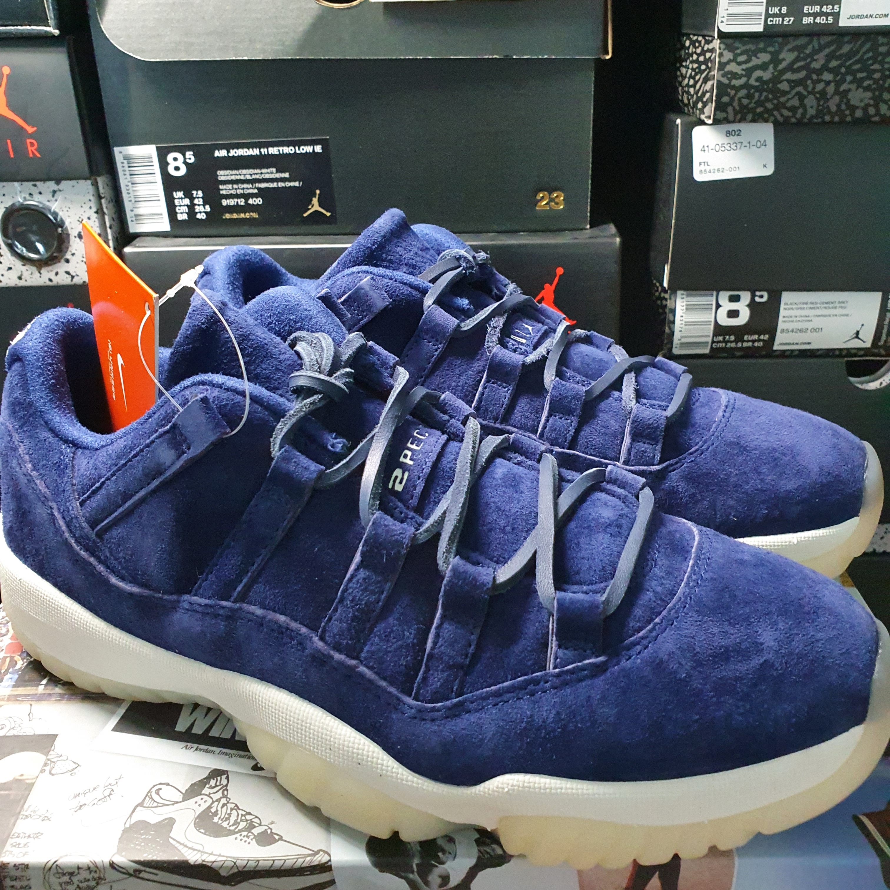 Jordan 11 Retro Low Derek Jeter RE2PECT 착용 스타일 - 1