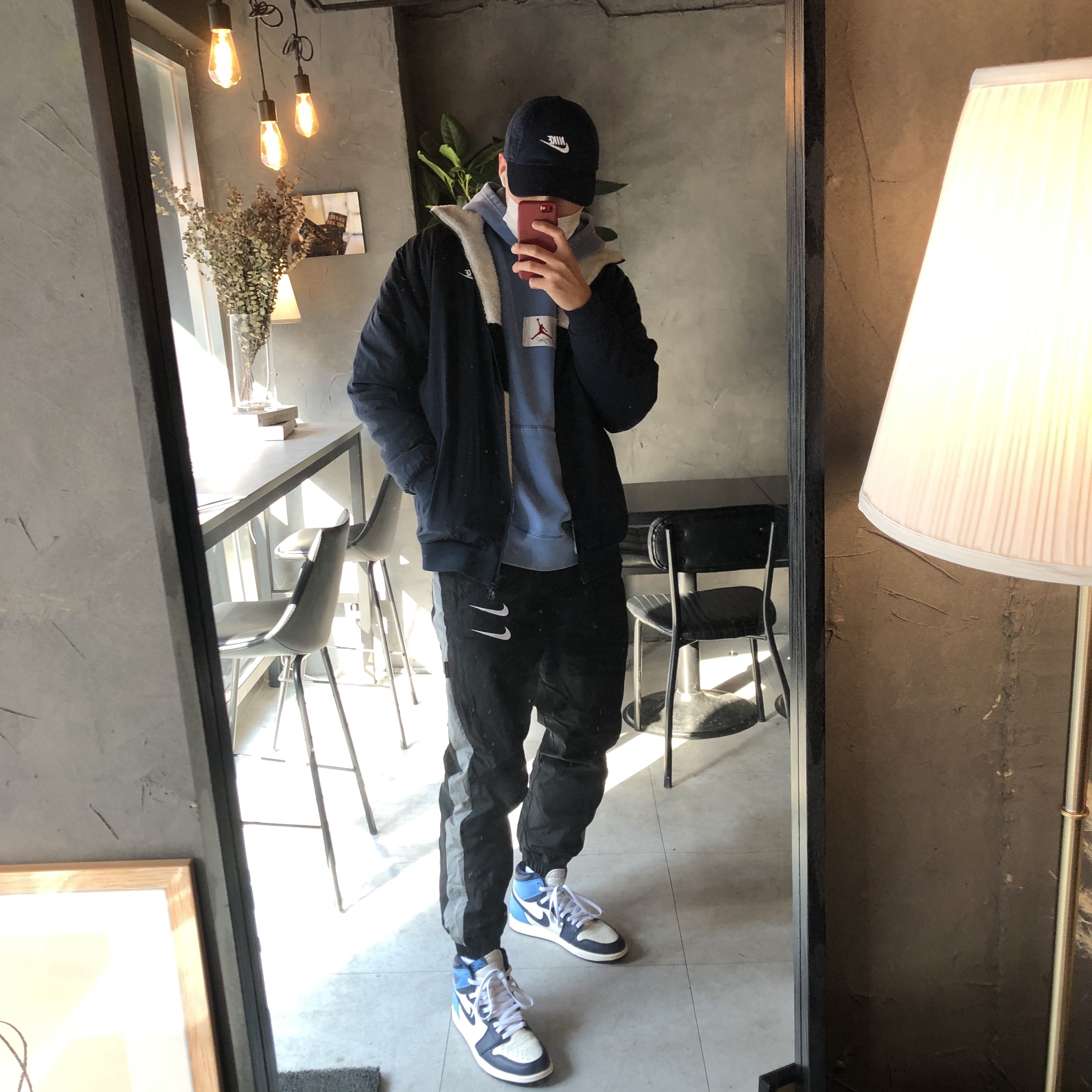 Jordan 1 Retro High Obsidian UNC 착용 스타일