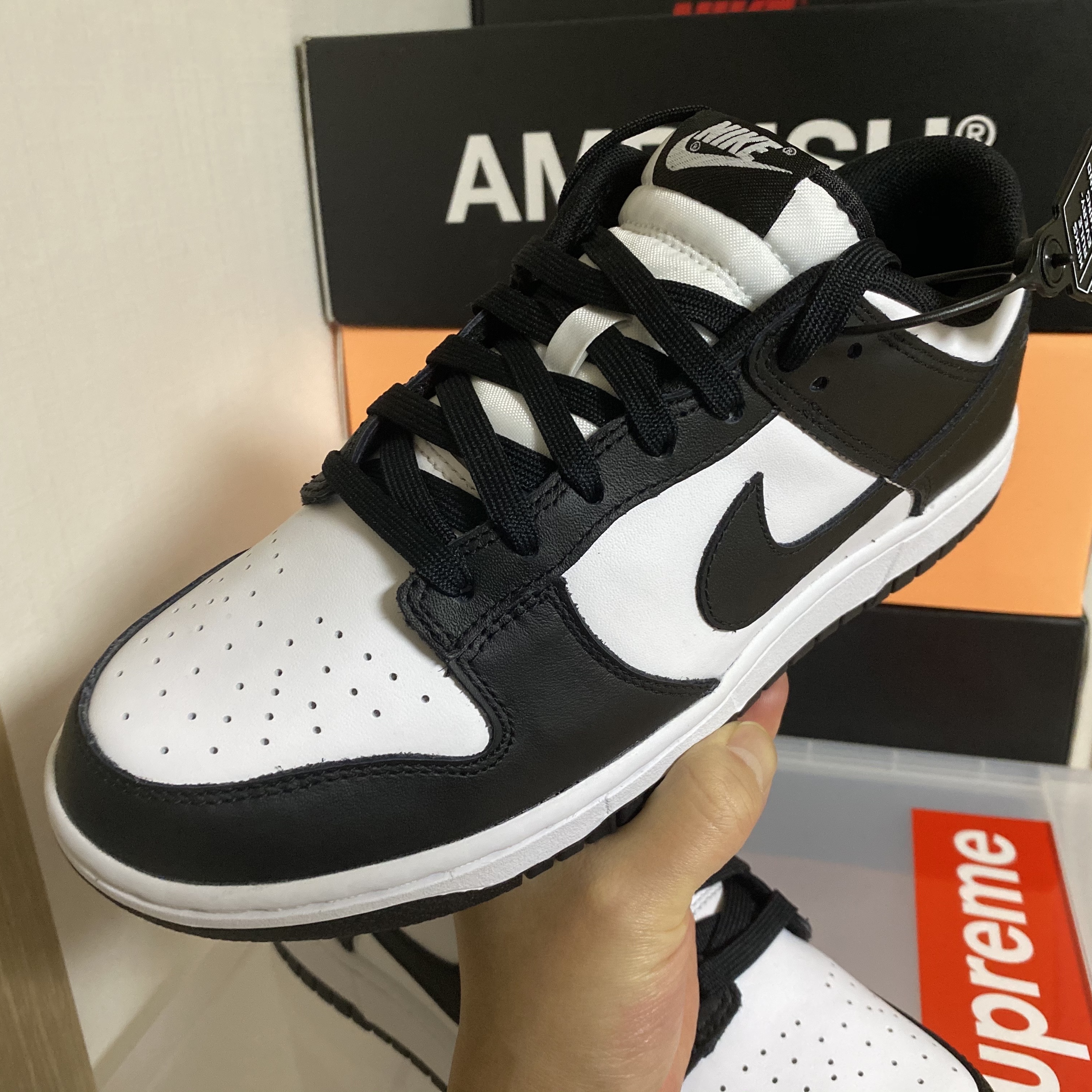 Nike Dunk Low Retro Black 착용 스타일 - 1