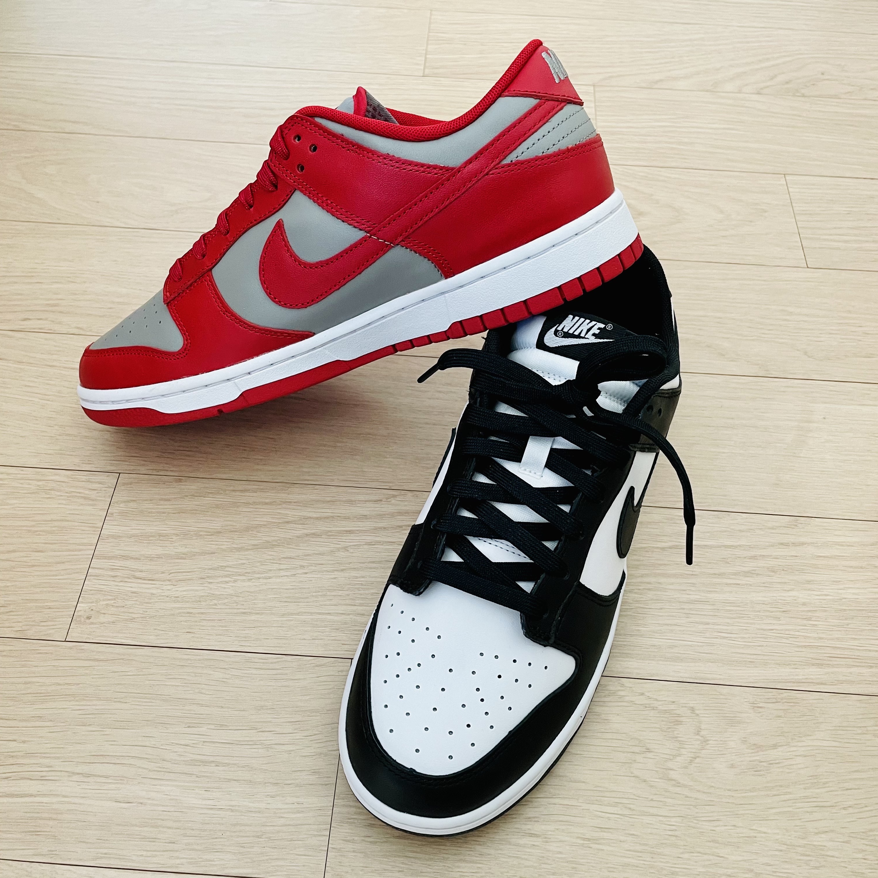 Nike Dunk Low Retro Black, Nike Dunk Low Retro Medium Grey 착용 스타일