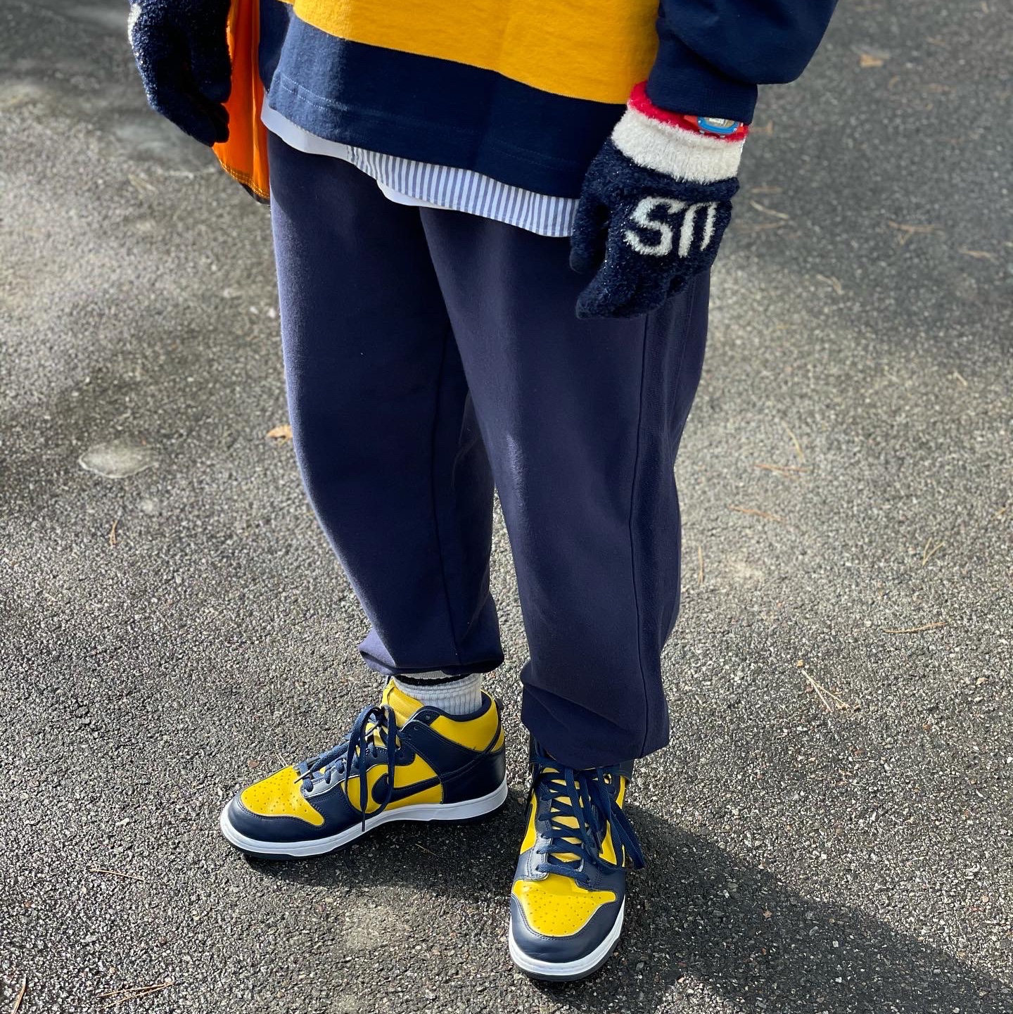 Nike Dunk High SP Maize & Blue 착용 스타일 - 2